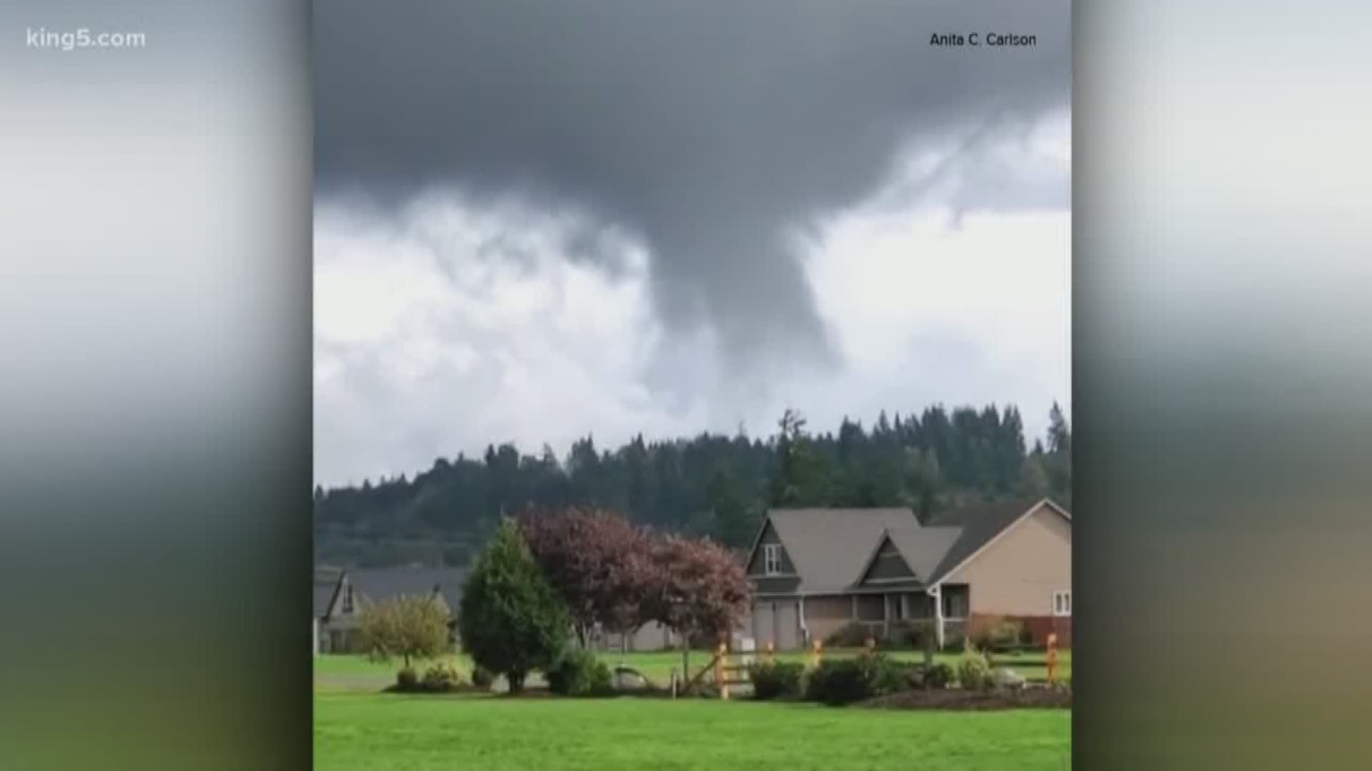 The tornado was rated as an EF-U by The National Weather Service Seattle because it was brief, weak and did not cause any damage.