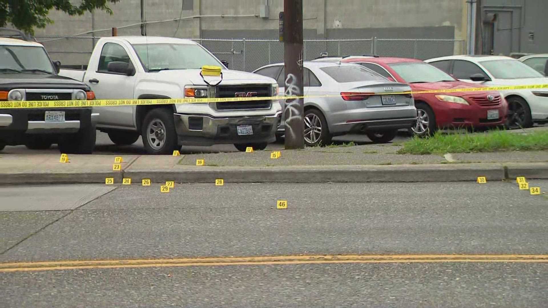 Two people were injured in a shooting early Saturday morning in Seatle's Yesler Terrace neighborhood, according to Seattle police.