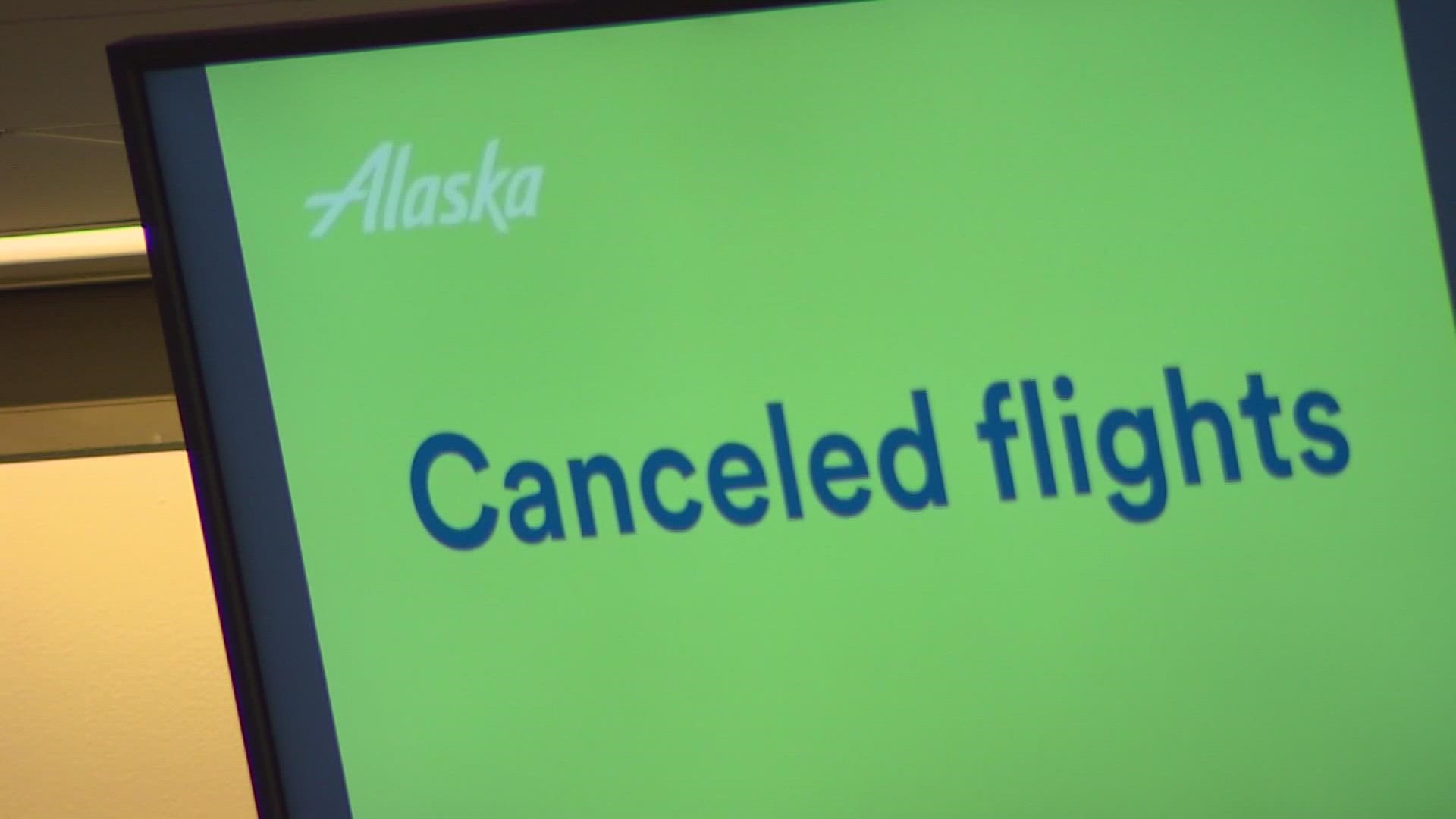 Alaska Airlines says the primary cause for their recent rash of canceled flights is due to delayed pilot training programs and a lack of personnel