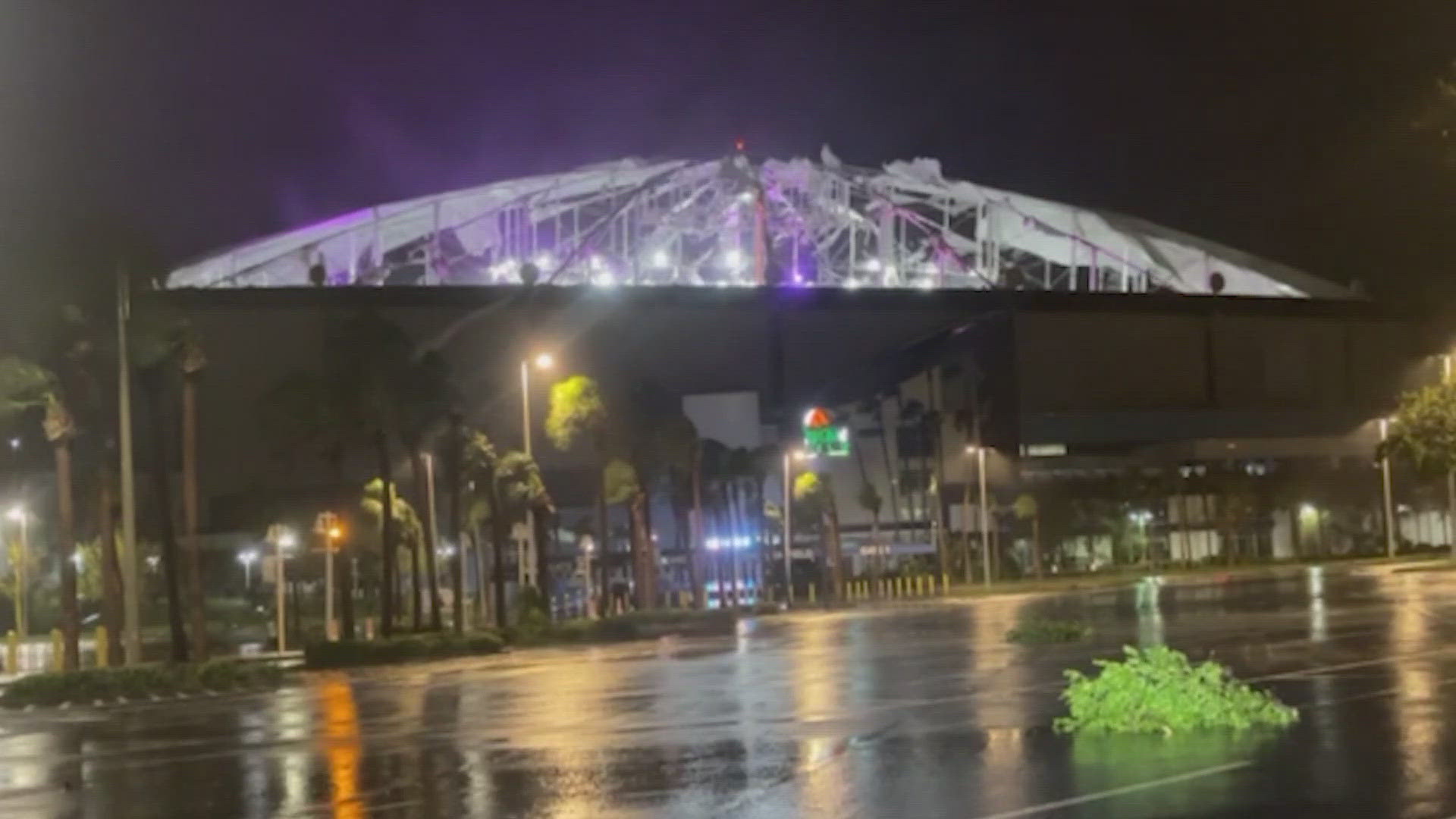 A look at the current state of Hurricane Milton after it made landfall Tuesday night