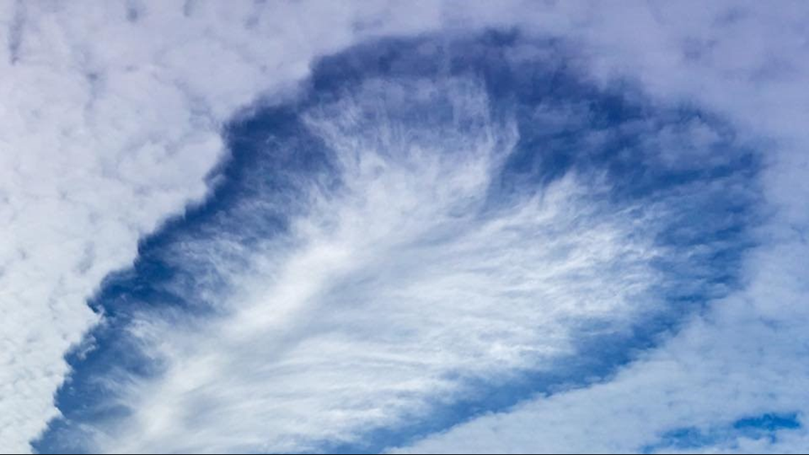 Hole punch clouds spotted near Puget Sound