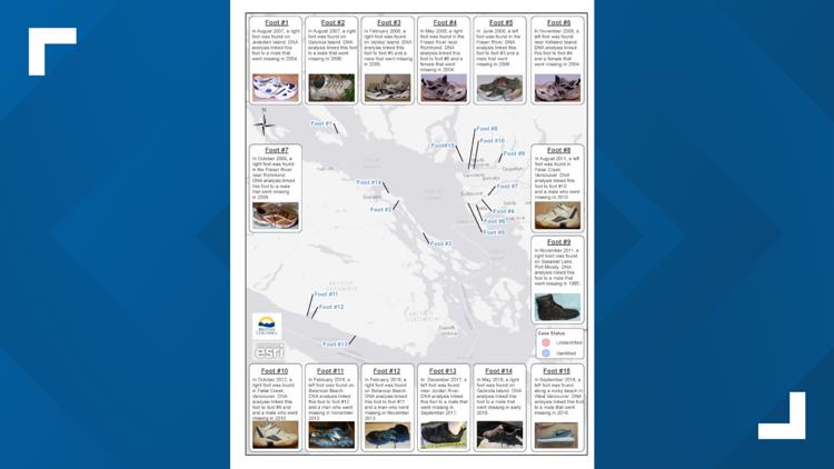 Why do human feet inside of shoes wash ashore in the Salish Sea ...