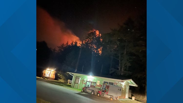 Evacuations underway for wildfire near Neah Bay
