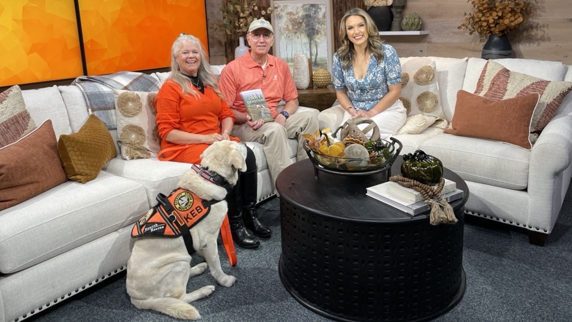 Search and rescue dog Keb, her handler Suzanne Elshult, and their search partner Guy Mansfield discuss their new book, "A Dog's Devotion." #newdaynw