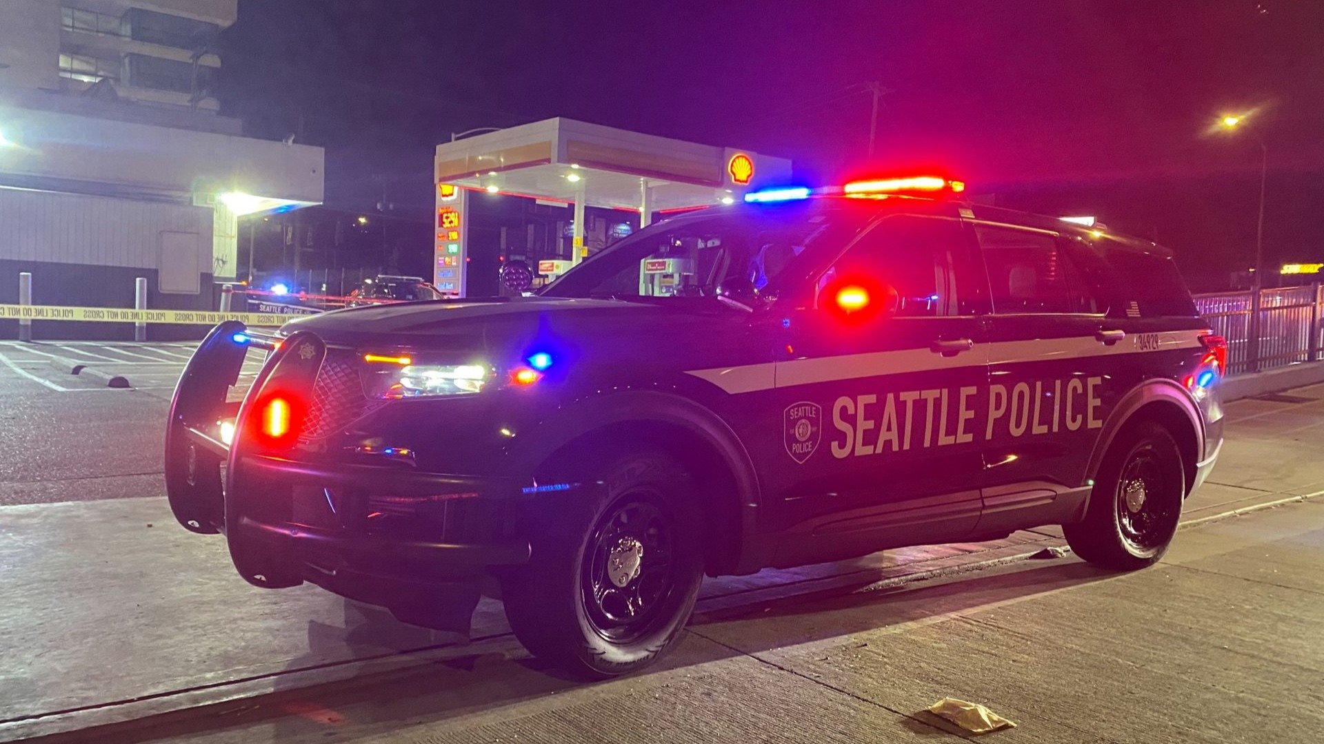 Police are searching for the suspect in a deadly shooting that killed one person in Seattle's SODO neighborhood.