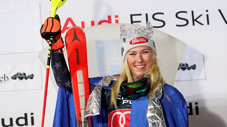 Shiffrin takes slalom to move within 1 win of Vonn's record