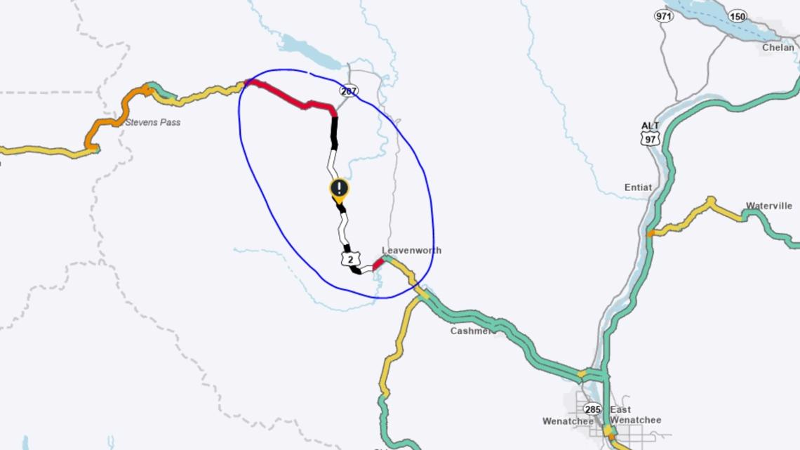 Crash on Highway 2 closes both directions near Leavenworth | king5.com