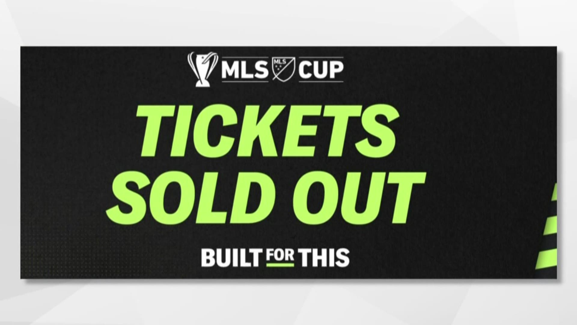 Ticket sales for the Major League Soccer championship in Seattle on Nov. 10 went on sale Friday and quickly sold out.