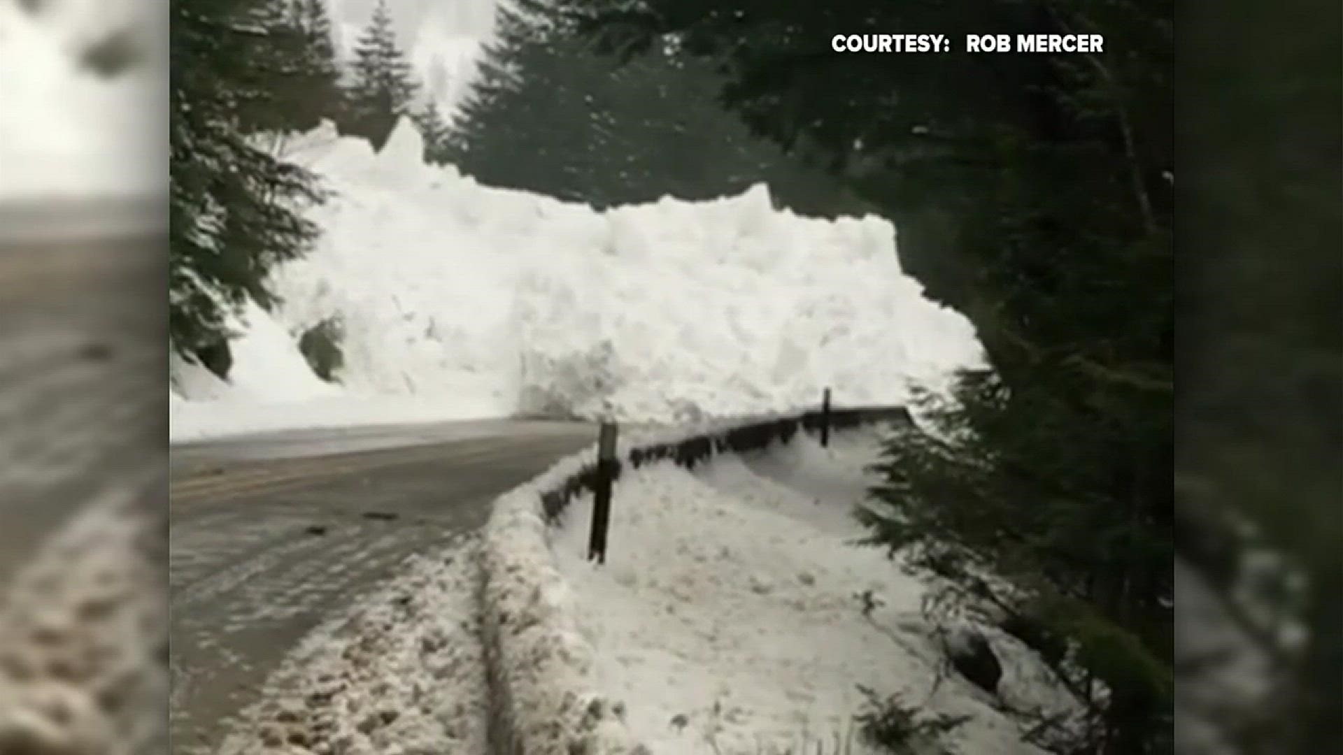 Rob Mercer captured incredible footage of an avalanche in motion on Washington's North Cascades Highway