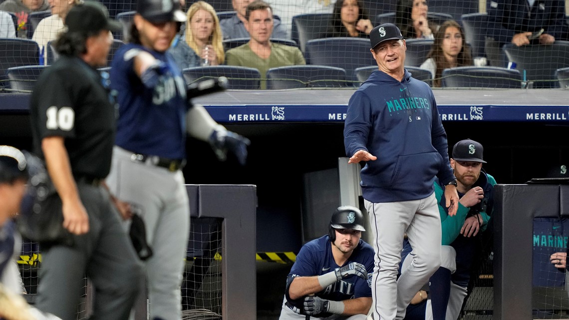 Wagging his finger at the Mariners, Cole stops the Yankees' 4-game
