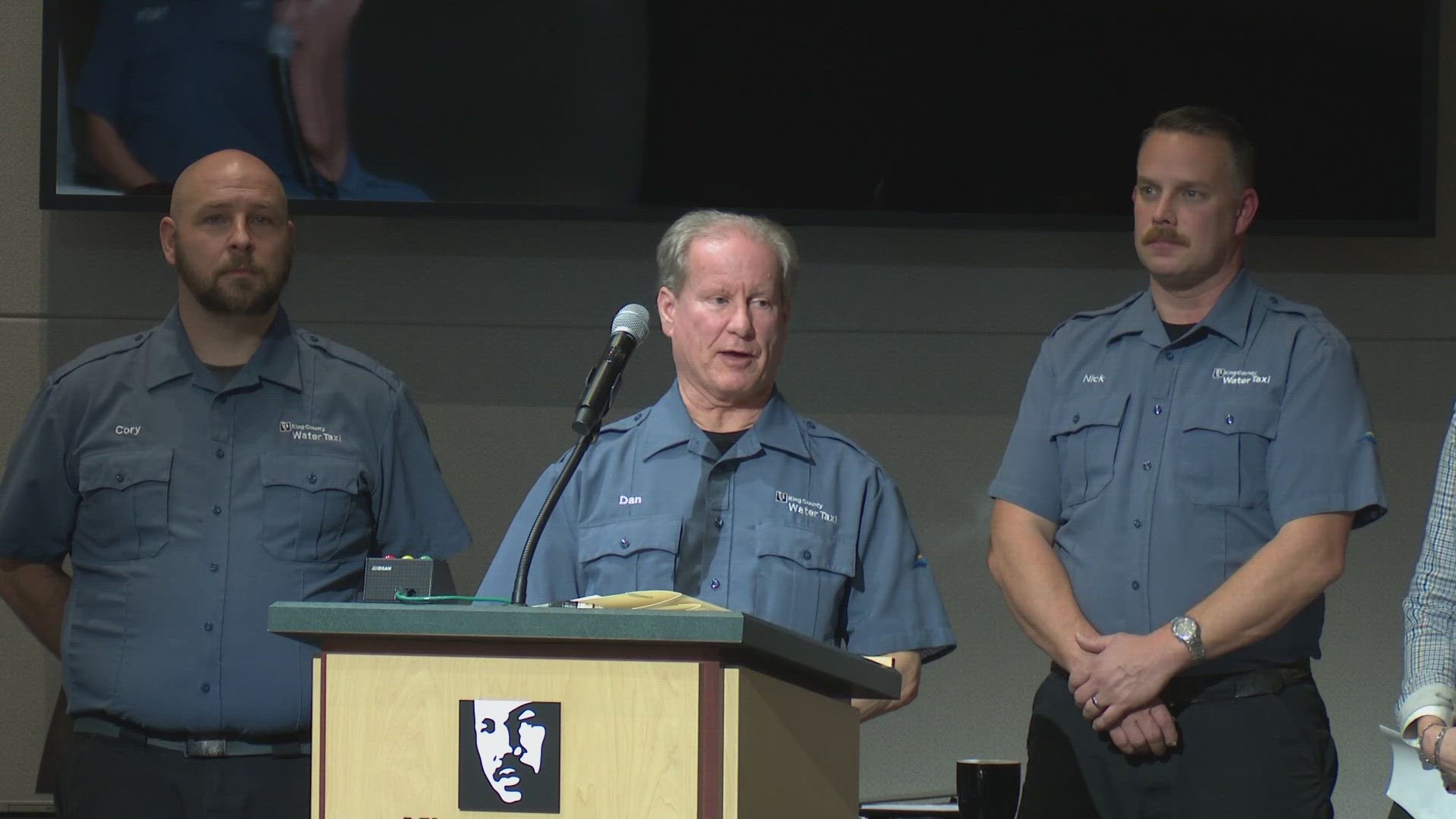 Captain Dan Krehbiel and deckhands Nick Williams and Cory Bantam were all recognized for their heroic efforts