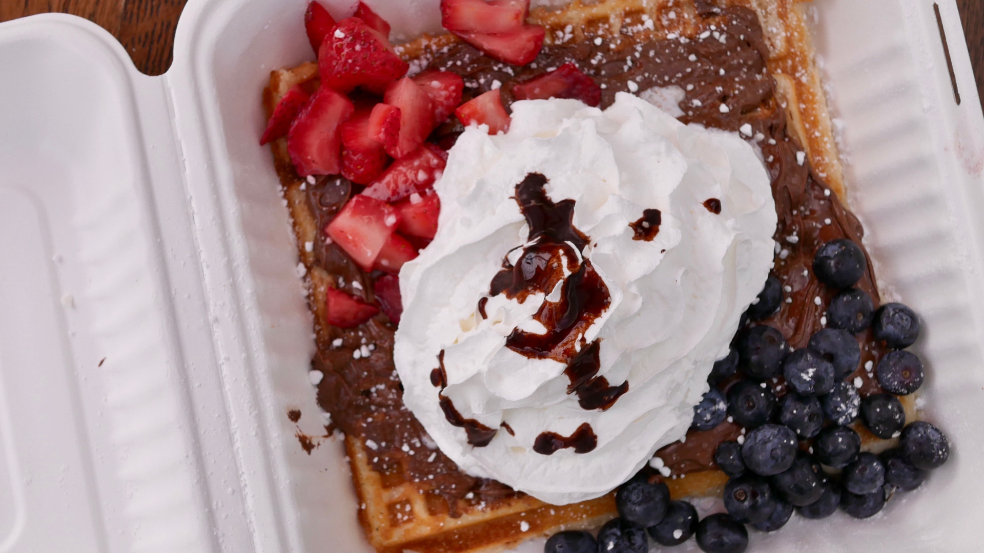 The Spot on Avalon Way serves decadent waffles and delish coffee drinks.