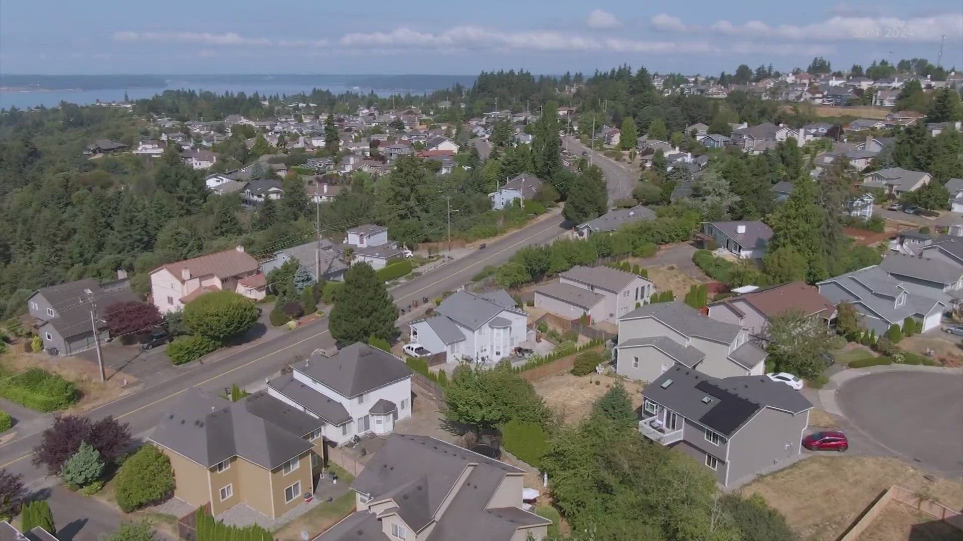 Construction begins on the long neglected Browns Point Blvd in Tacoma.  The road has been riddled with potholes and uneven surfaces.