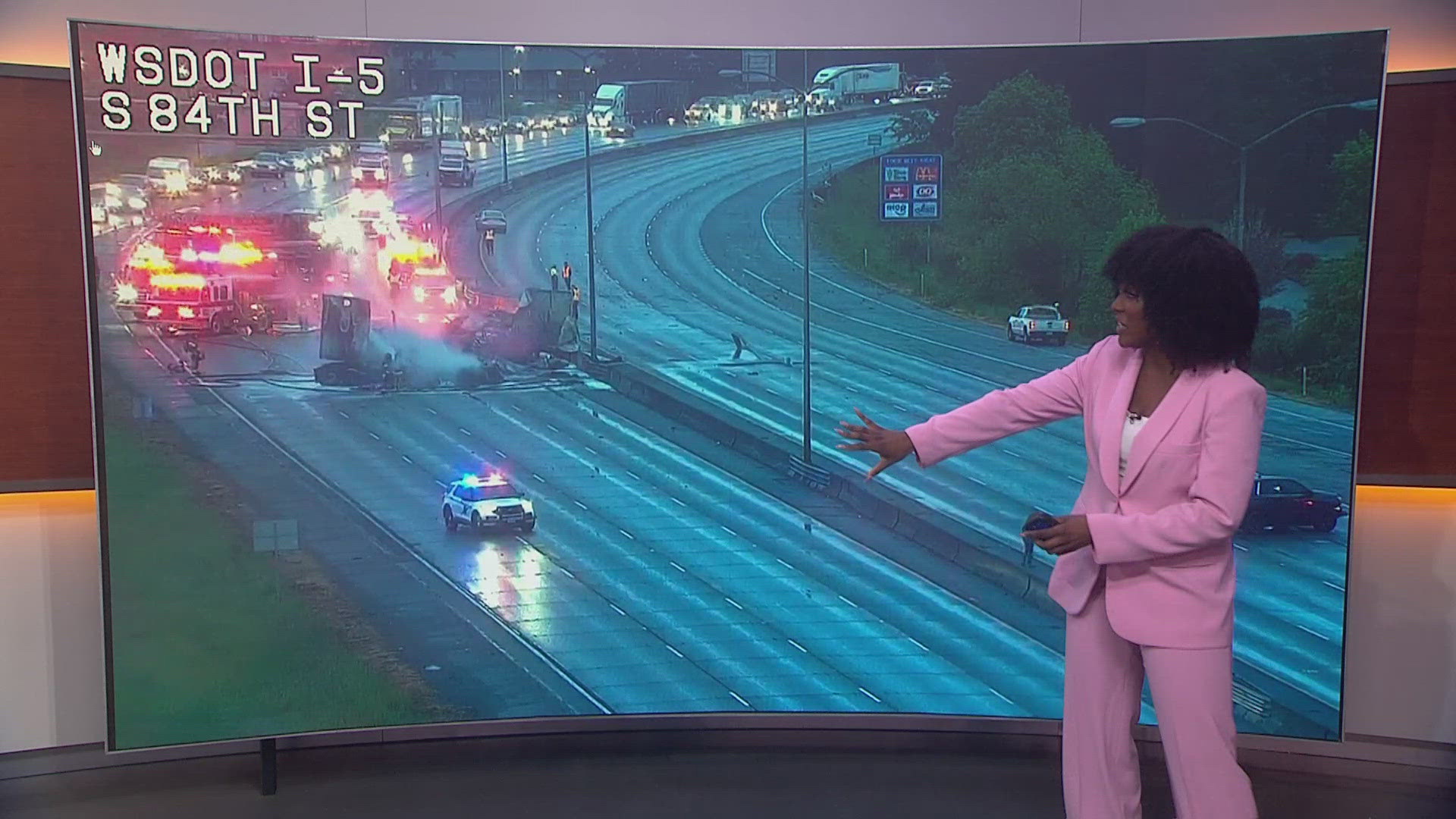 A semi driver was killed after crashing on I-5 N near 84th St. in Tacoma 
