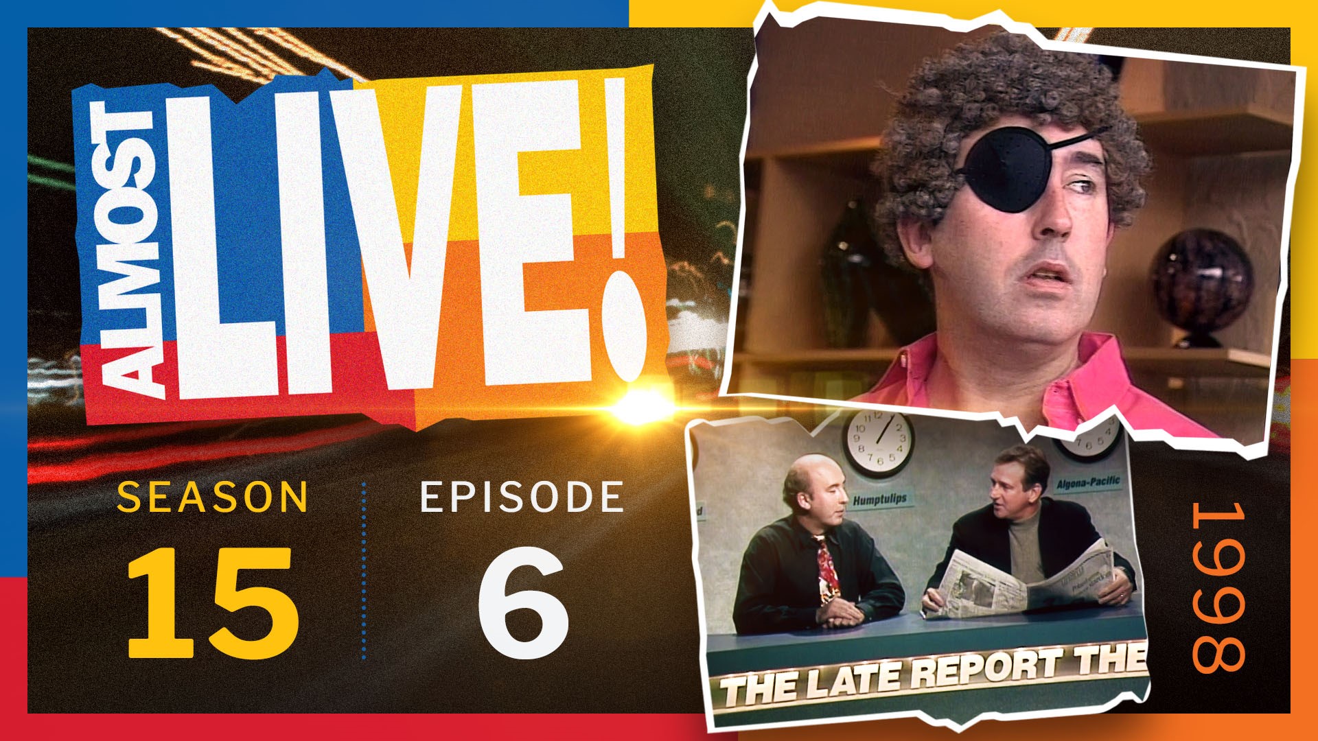 Originally aired Nov. 7, 1998. Sketches include Chihuly & Jones; Annoying Ticketmaster Operator; Late Report with John Keister. Cameo by Sonics coach Paul Westphal.