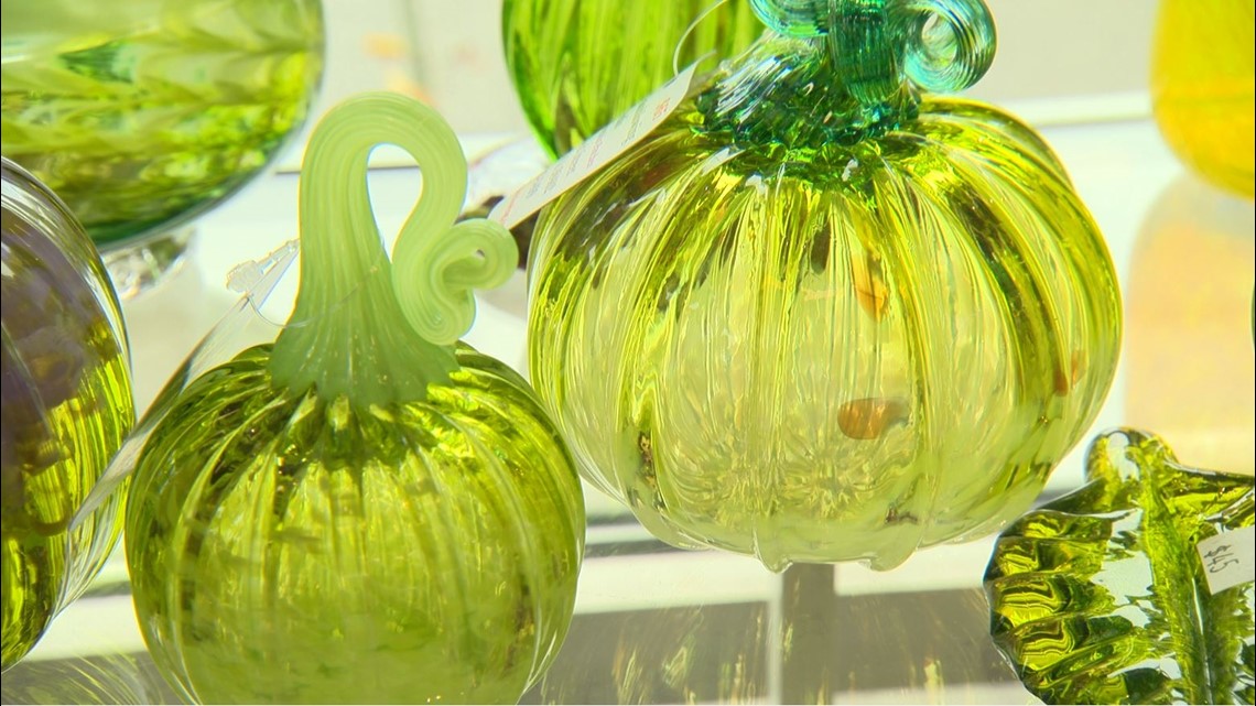 Glassblowing Studio sells glass pumpkins and lessons