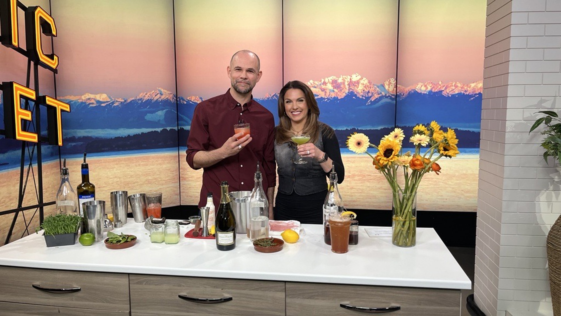 Elihu Estevane from Seattle's Mioposto shows Amity how to make the perfect cocktail to drink while enjoying the spring weather. #newdaynw