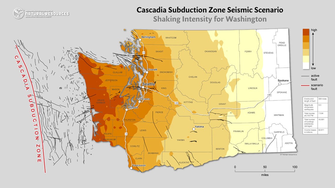 Cascadia Subduction Zone Tsunami Map - Downtown Albany New York Map