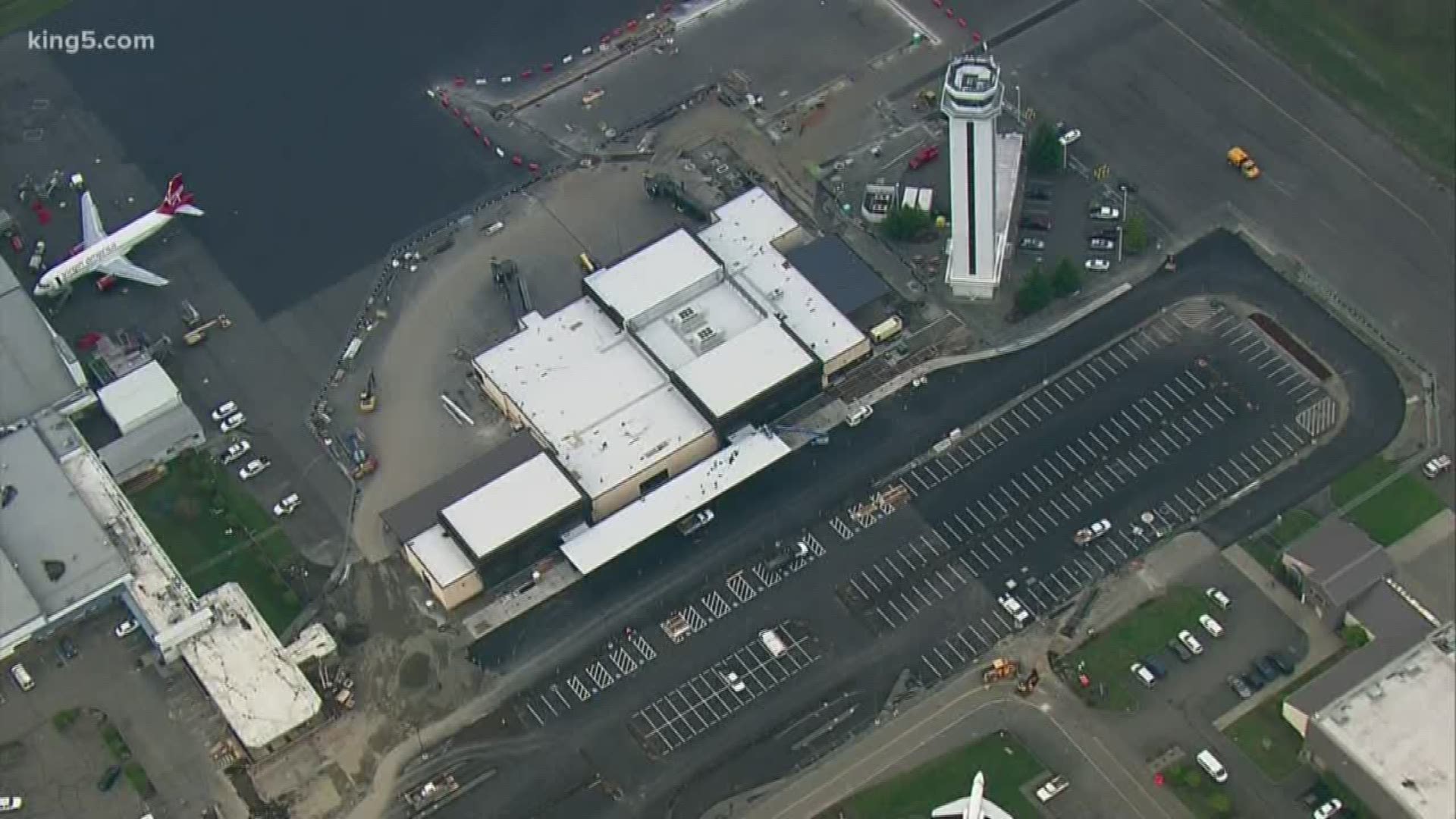 Alaska Airlines has delayed their commercial flights out of Everett until March 4th.