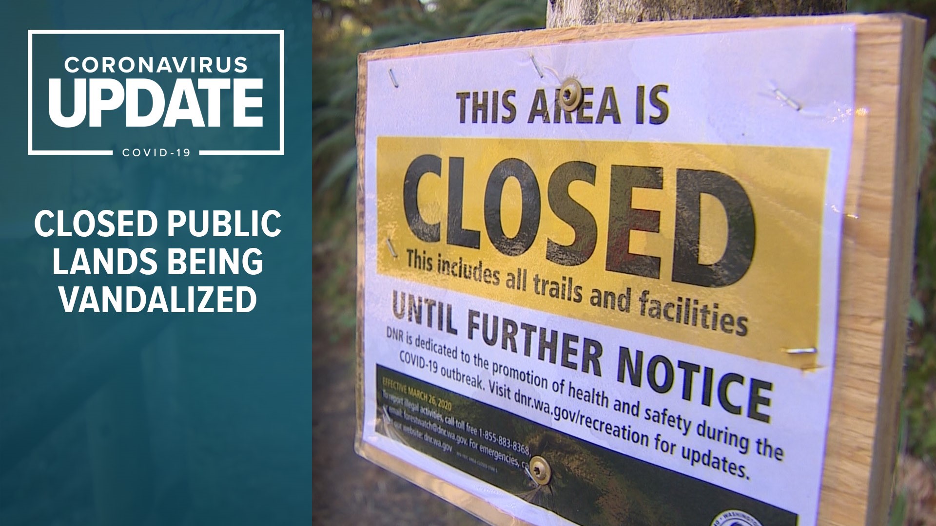 While parks and trails are shut down, authorities say people are ignoring "road closed," signs and cases of vandalism are on the rise.