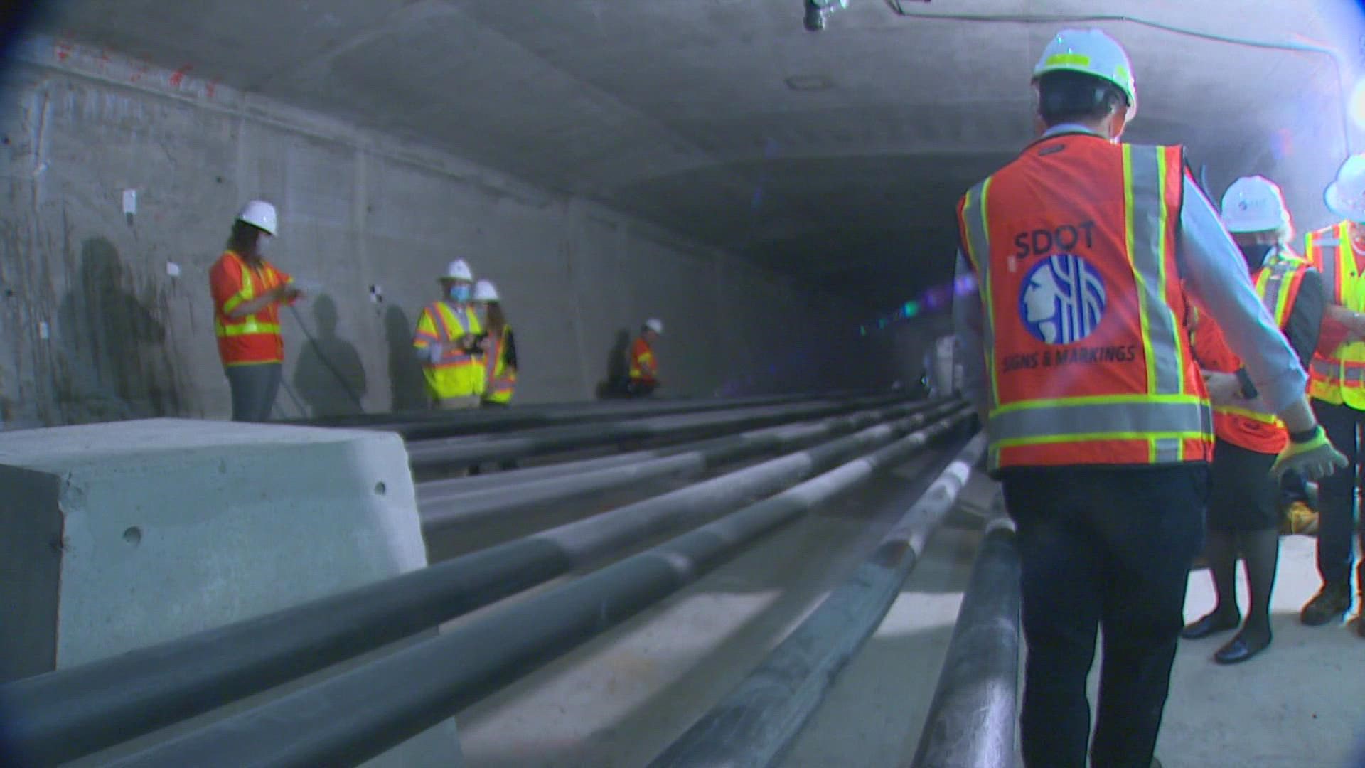 The high-rise portion of the West Seattle Bridge closed to traffic in March, 2020, after small cracks were found in the concrete.