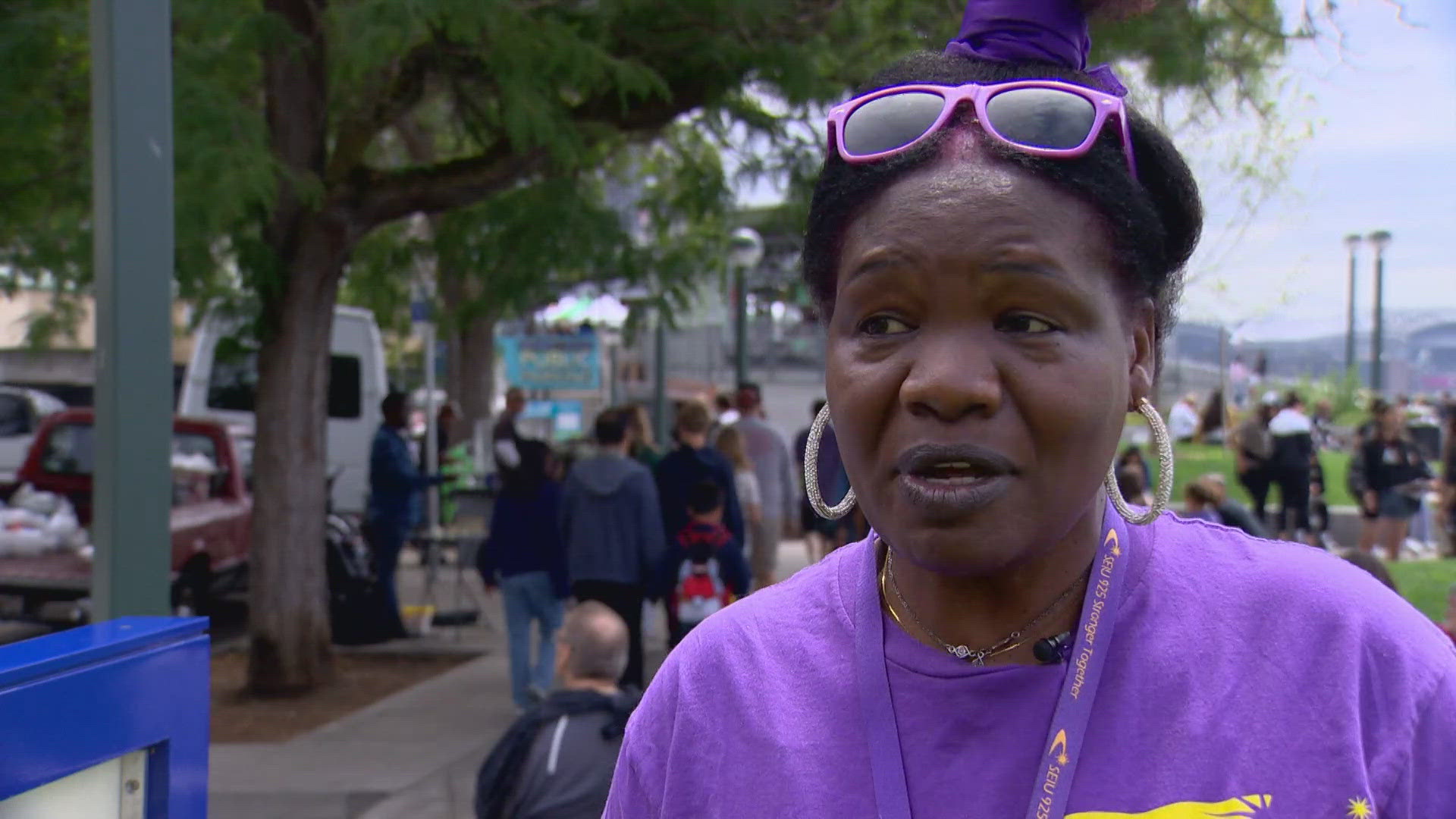 Organizers say there will be another, similar protest in Green Lake Sunday at noon. 