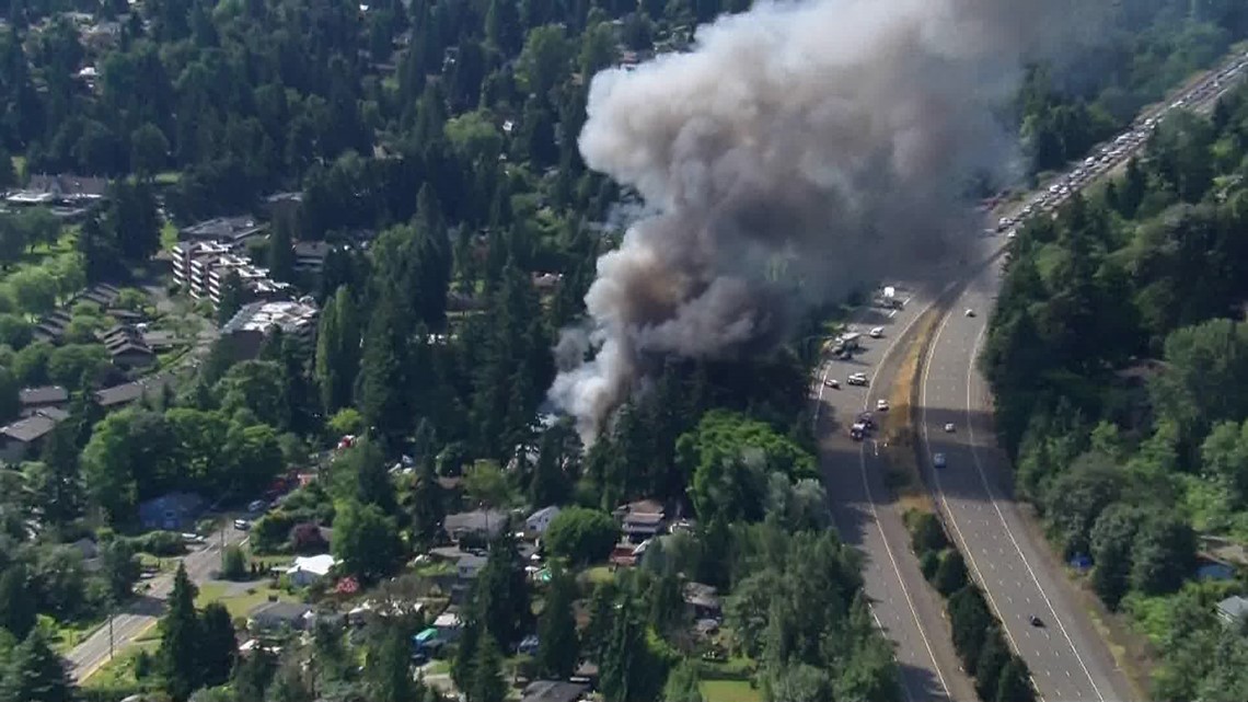 SR 509 reopens after large Burien house fire