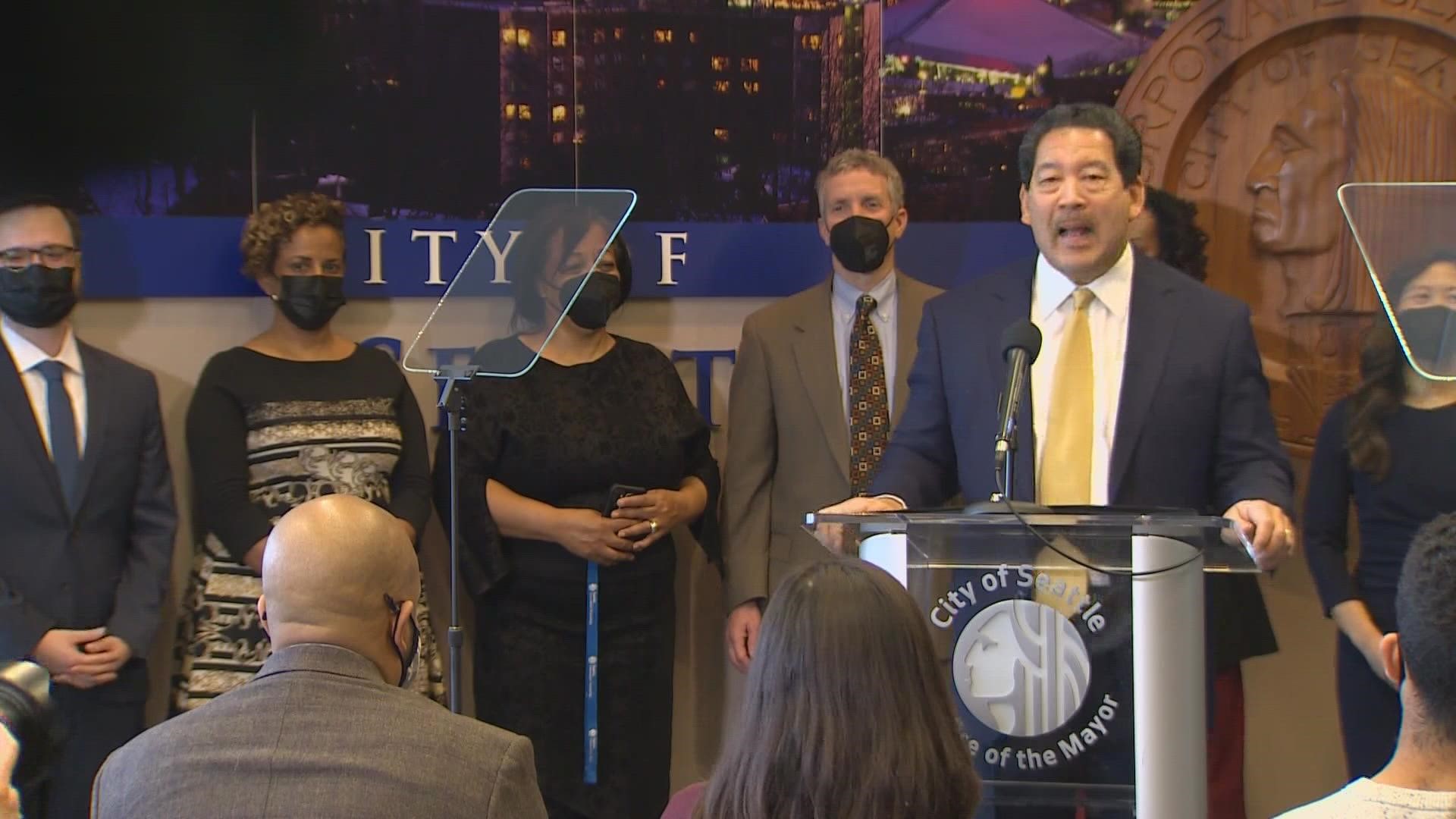 Bruce Harrell decided to forgo a large public inauguration due to rising COVID-19 cases and instead addressed Seattleites "about his vision for a united city."