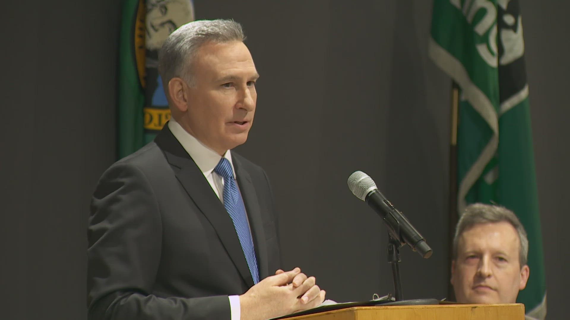 King County Executive Dow Constantine focused on homelessness, public safety and behavioral health in his annual "State of the County" address in Seattle on Tuesday.