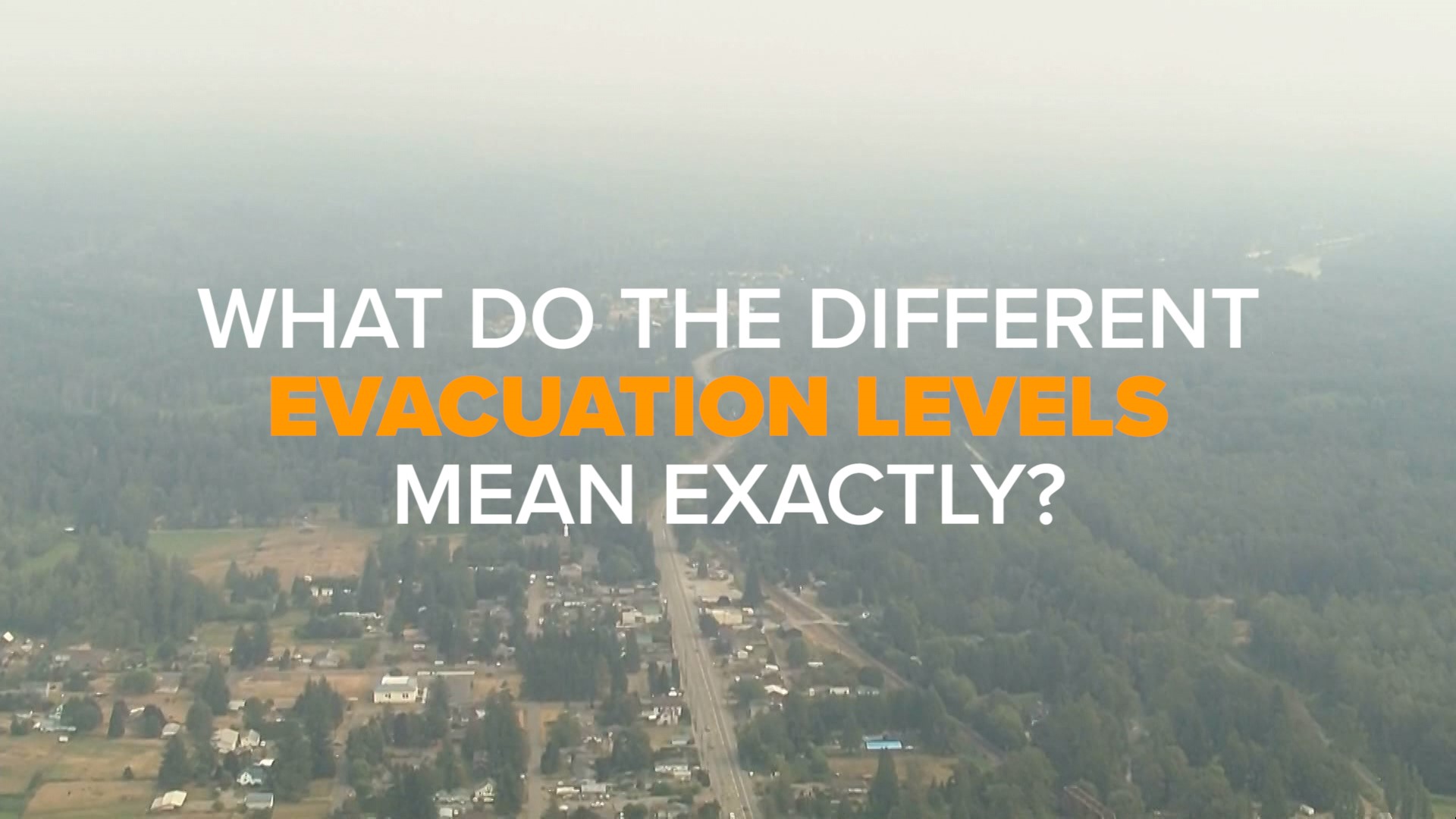 An explanation of each level of evacuation order during a disaster