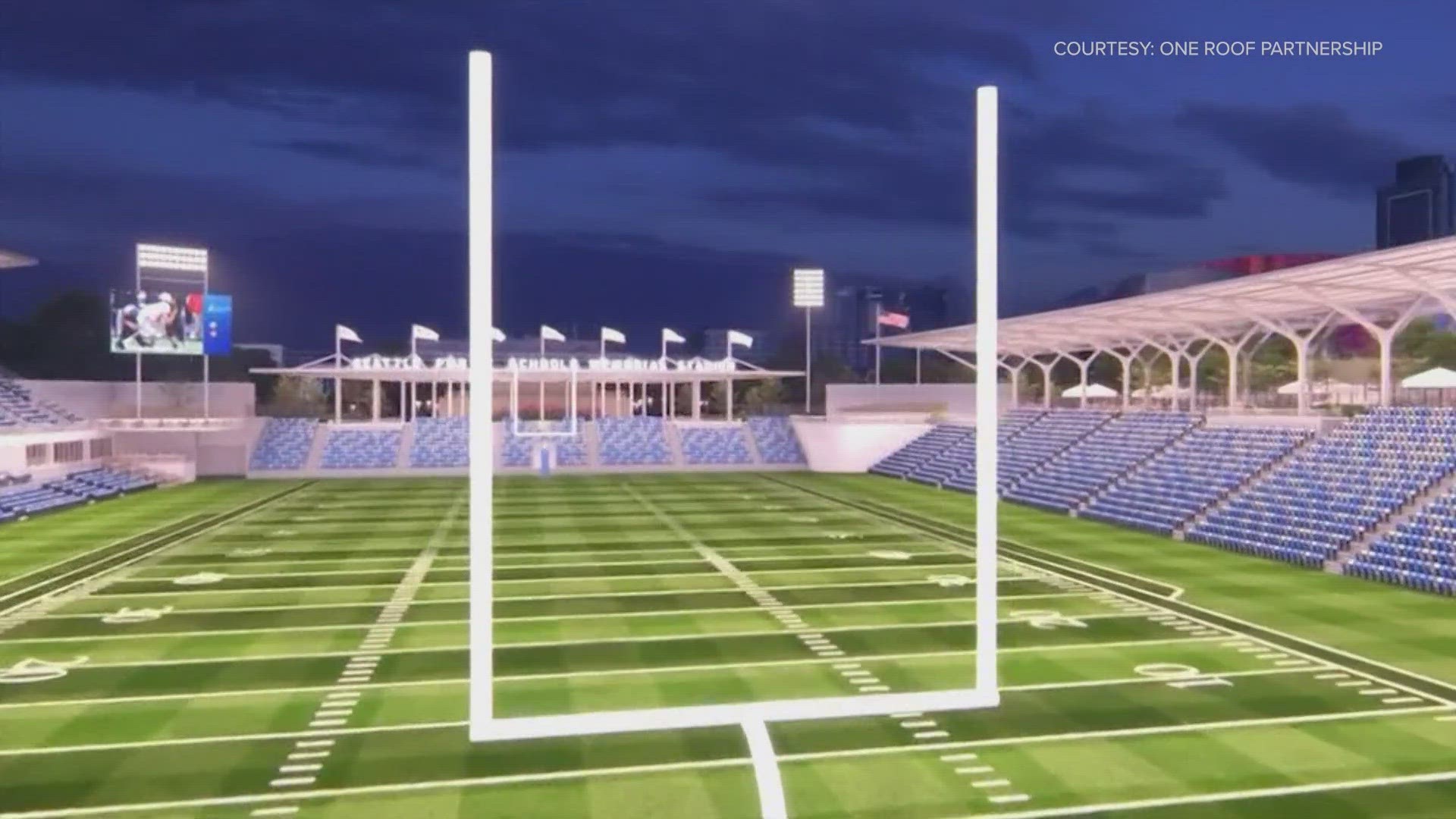 The One Roof Partnership was one of two proposals to revamp Memorial Stadium.