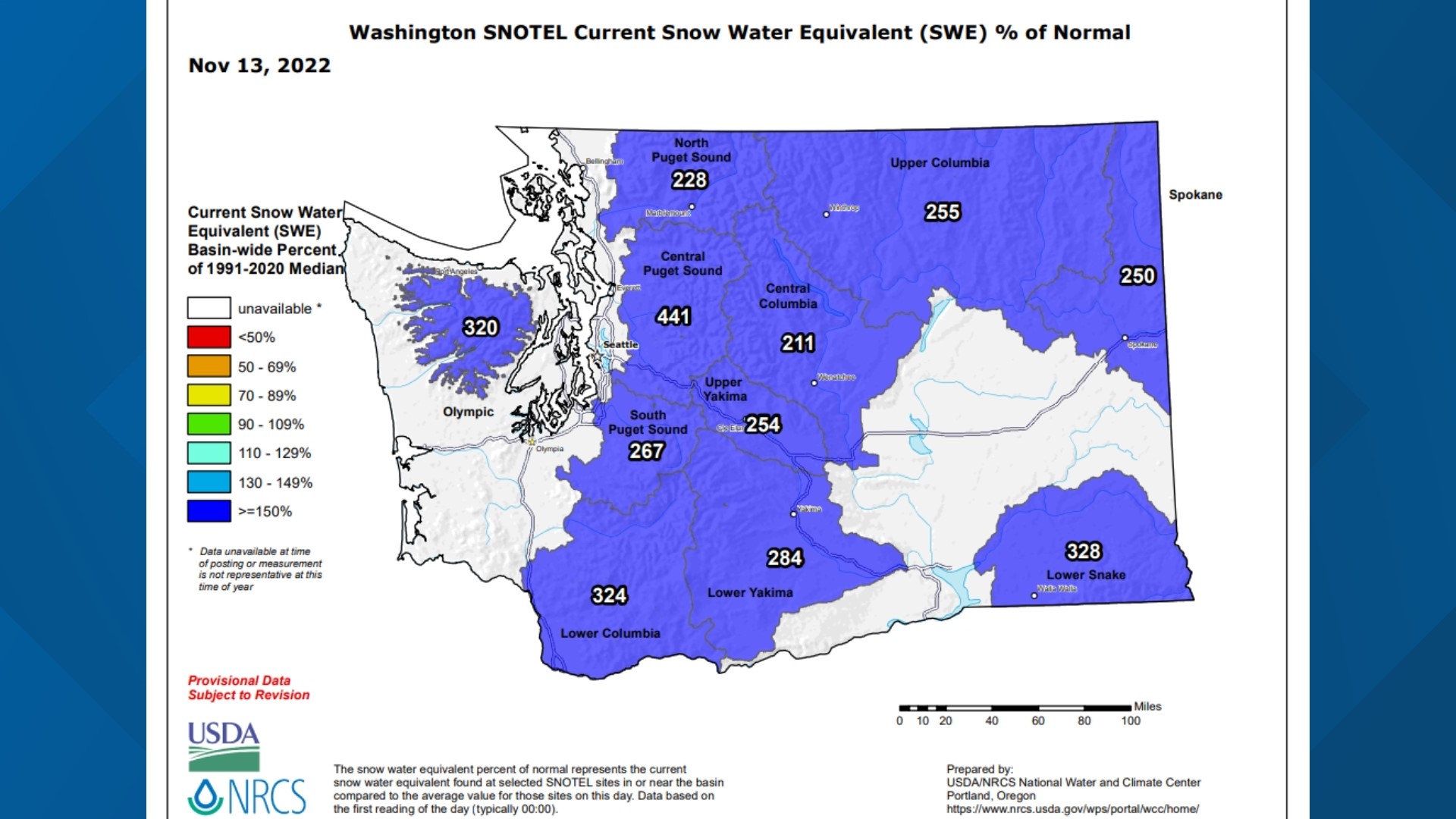 Early-season snowpack is off to a good start in Washington state ...