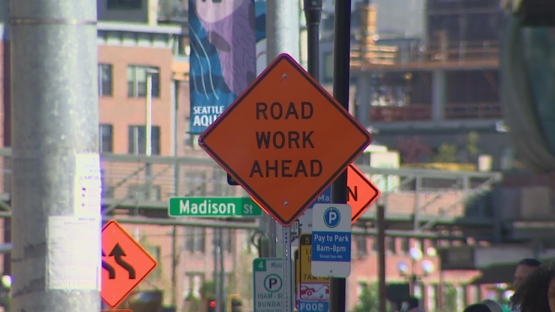 Five new blocks of Alaskan Way along the Seattle waterfront opened to traffic Tuesday morning.