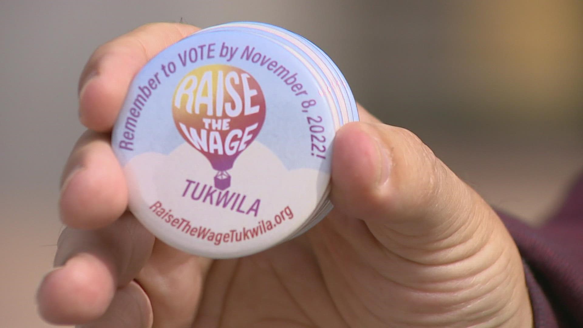 If approved, the initiative would put Tukwila's minimum wage on par with those in neighboring cities like Seattle and Seatac.