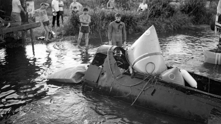 Rare WWII Helldiver takes to skies after decades in Lake