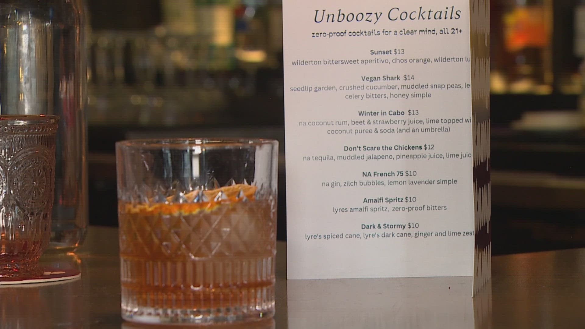 Many Seattle restaurants and bars are embracing a new trend towards booze-free cocktails