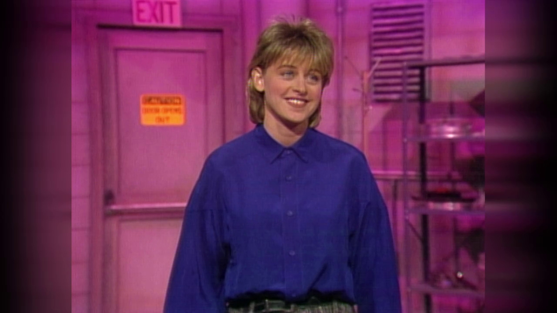 Ellen DeGeneres performed stand-up comedy on KING 5's show Almost Live! in Seattle on Jan. 22, 1987.