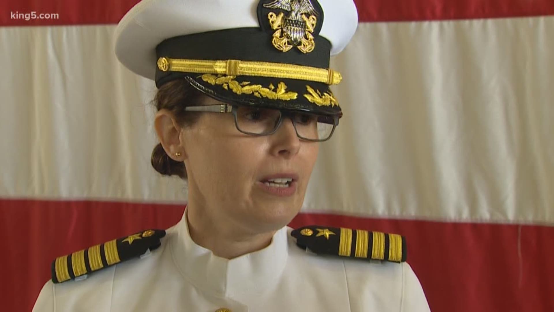 Navy Captain Dianna Wolfson became the first woman to take the helm of the Puget Sound Naval Shipyard in Bremerton.
