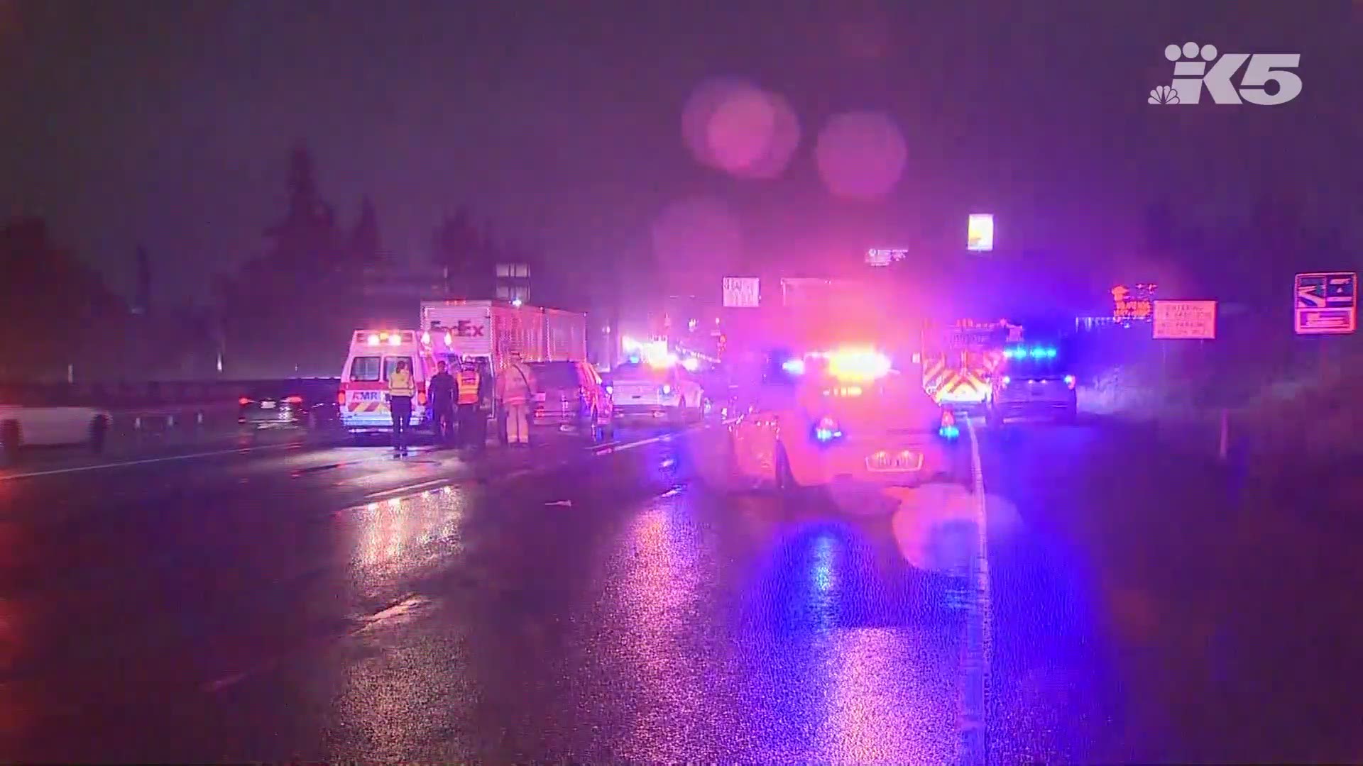 One person died in the overnight crash that happened on southbound I-5 near Federal Way.