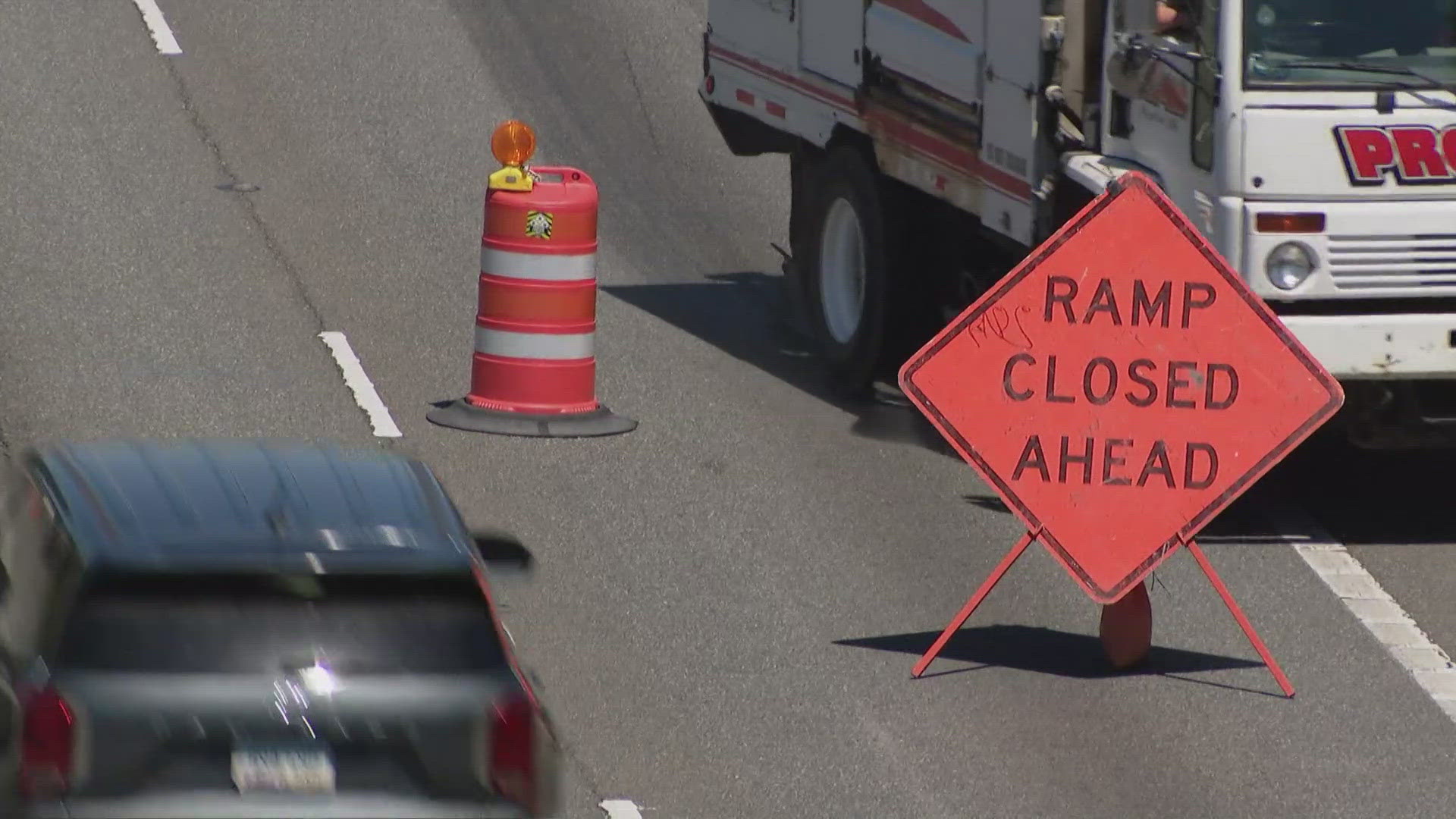 Three northbound lanes restored as crews complete paving ahead of schedule.