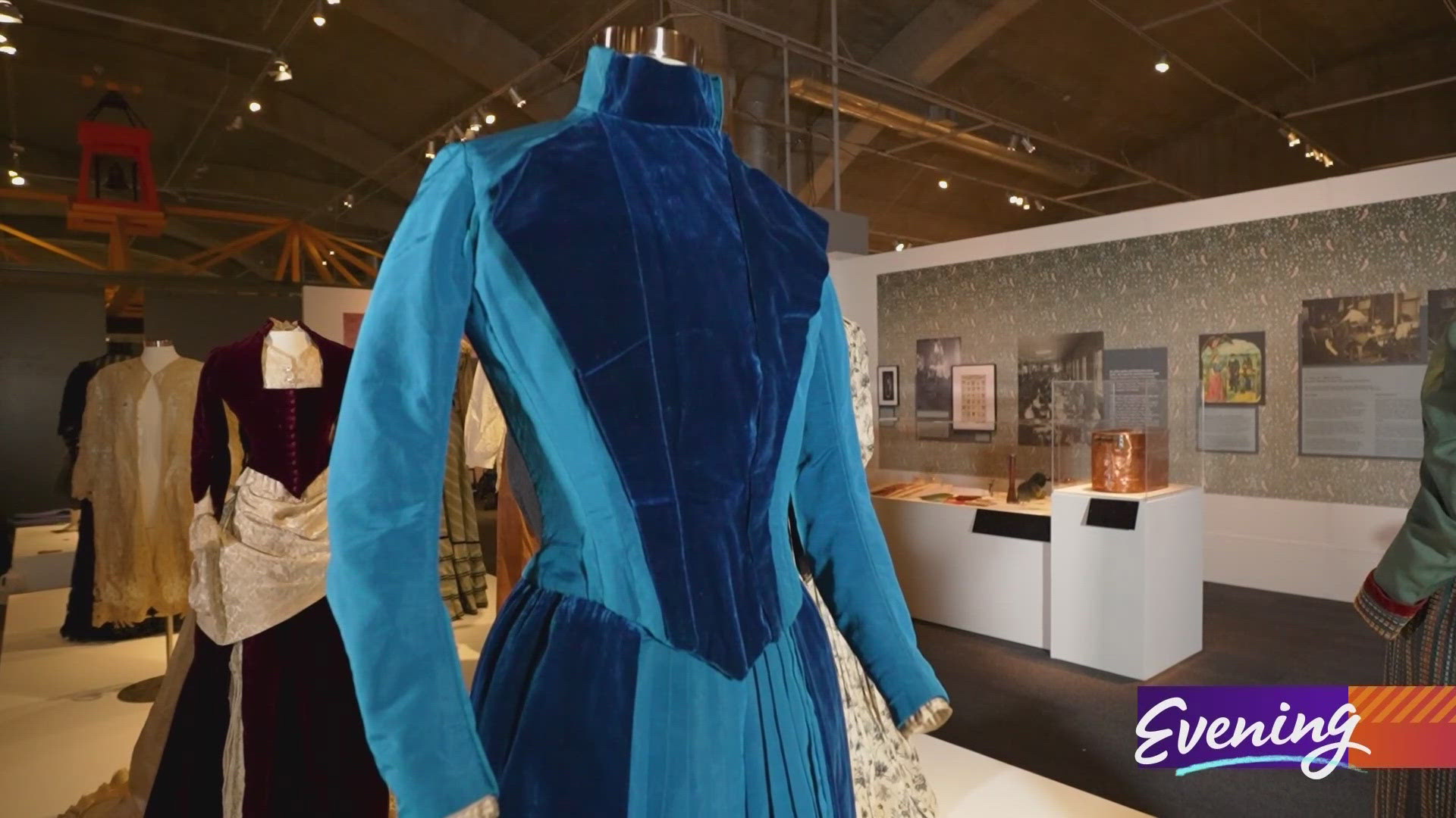 The "Dressing the Gilded Age" exhibition showcases opulent fashion from the late 1800s to early 1900s.