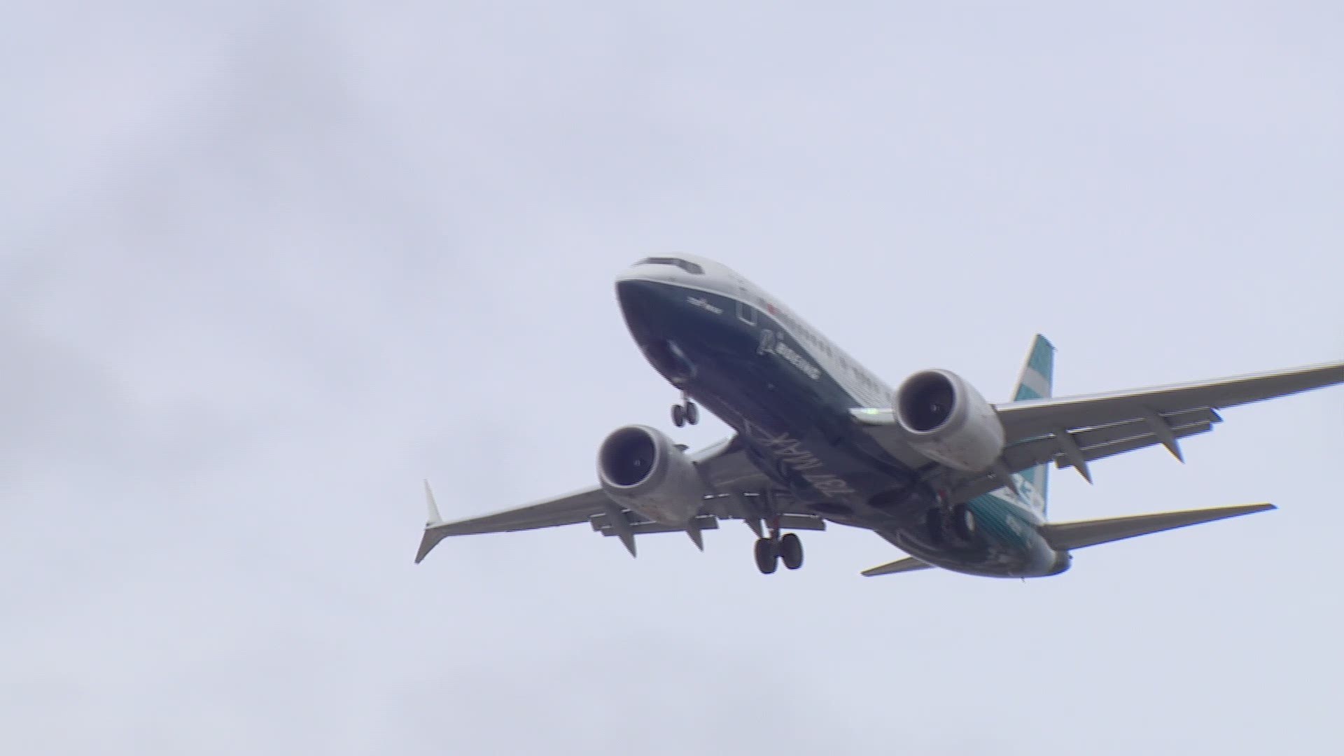 Boeing CEO Dennis Muilenberg took a test flight on a 737 MAX plane over Seattle and released a video statement Wednesday.