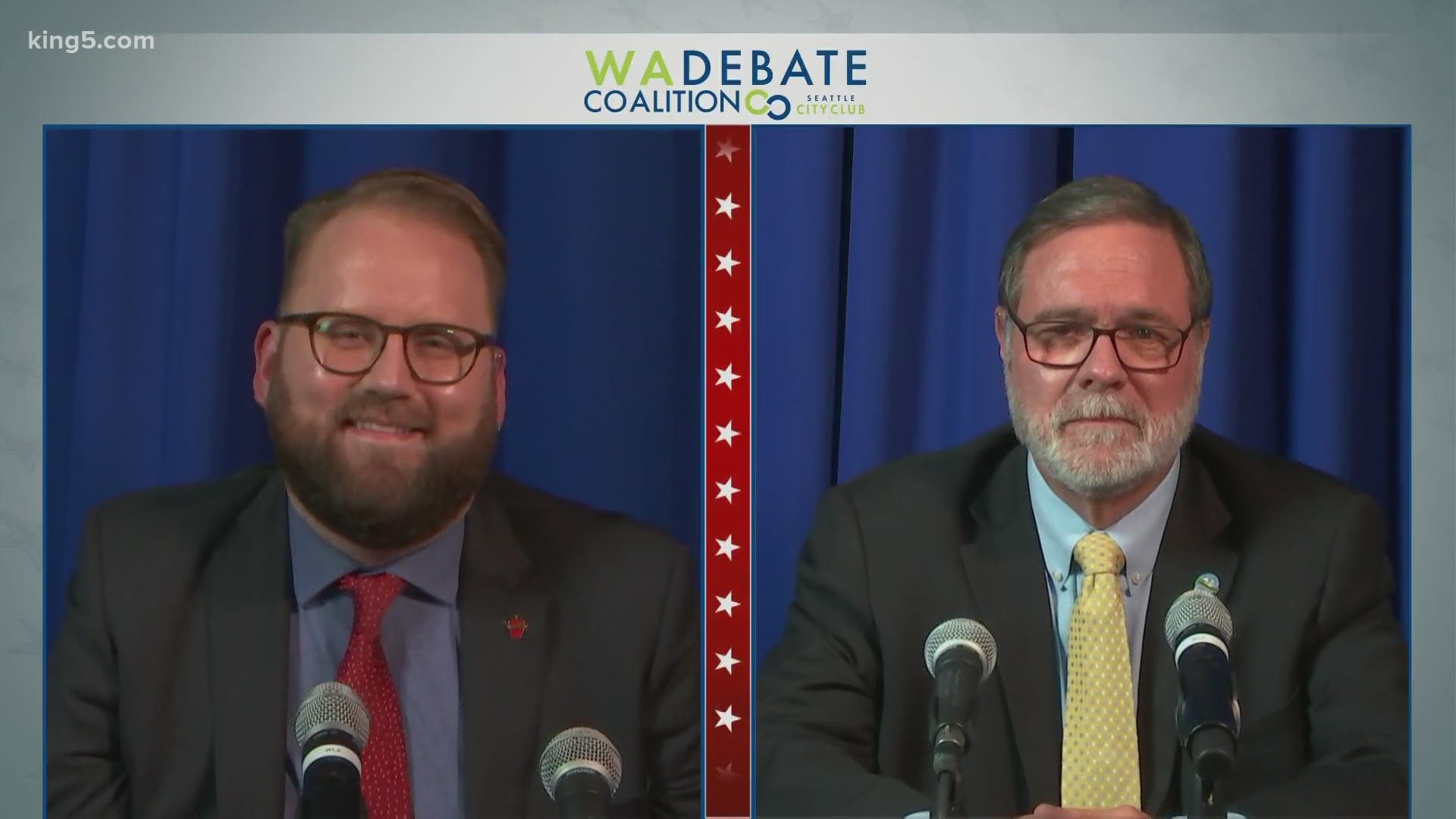 State Sen. Marko Liias and Rep. Denny Heck debate for lieutenant governor, Washington's 2nd highest office.
