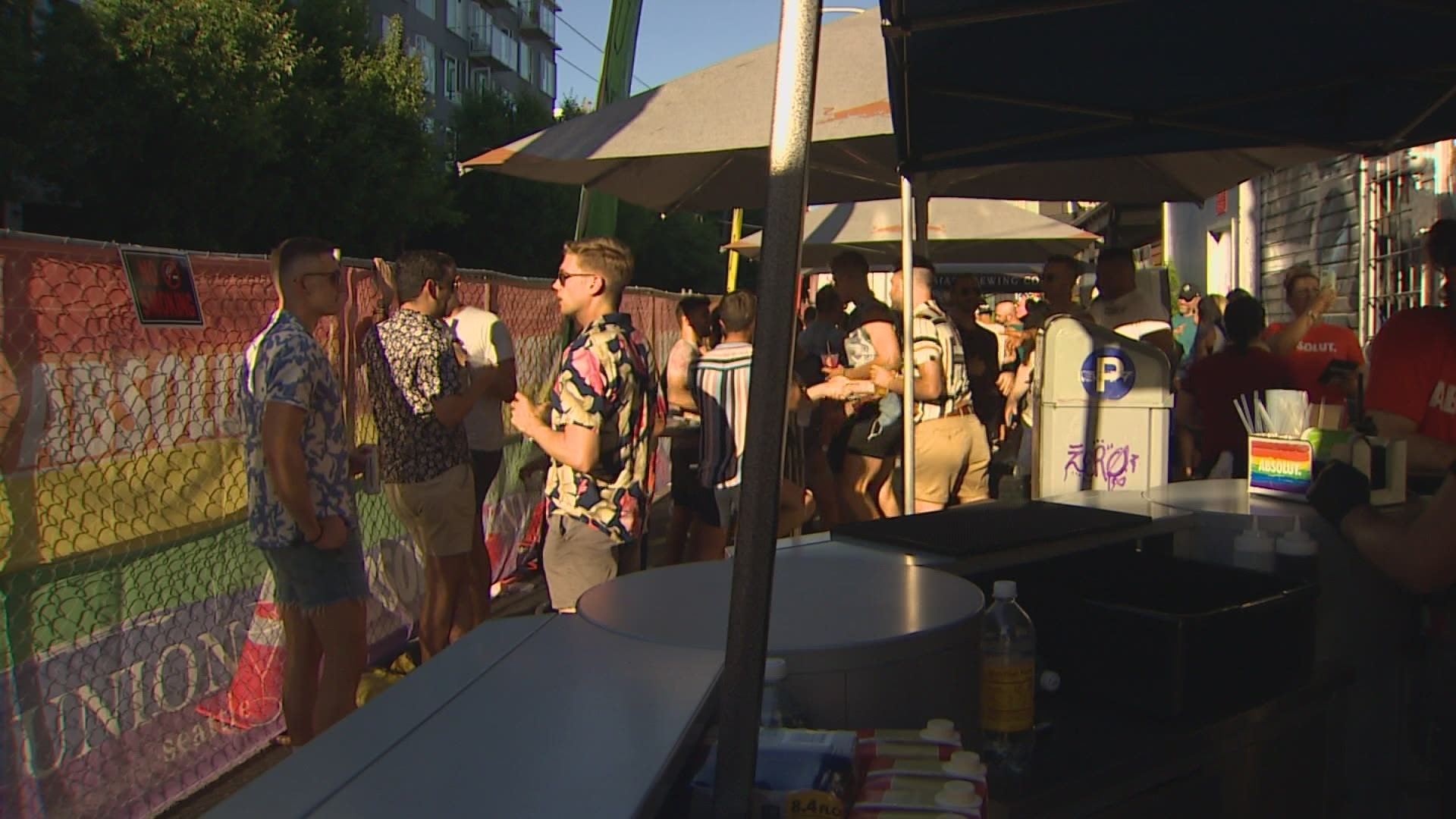 The scorching weather is not stopping crowds from celebrating Pride weekend in Seattle.