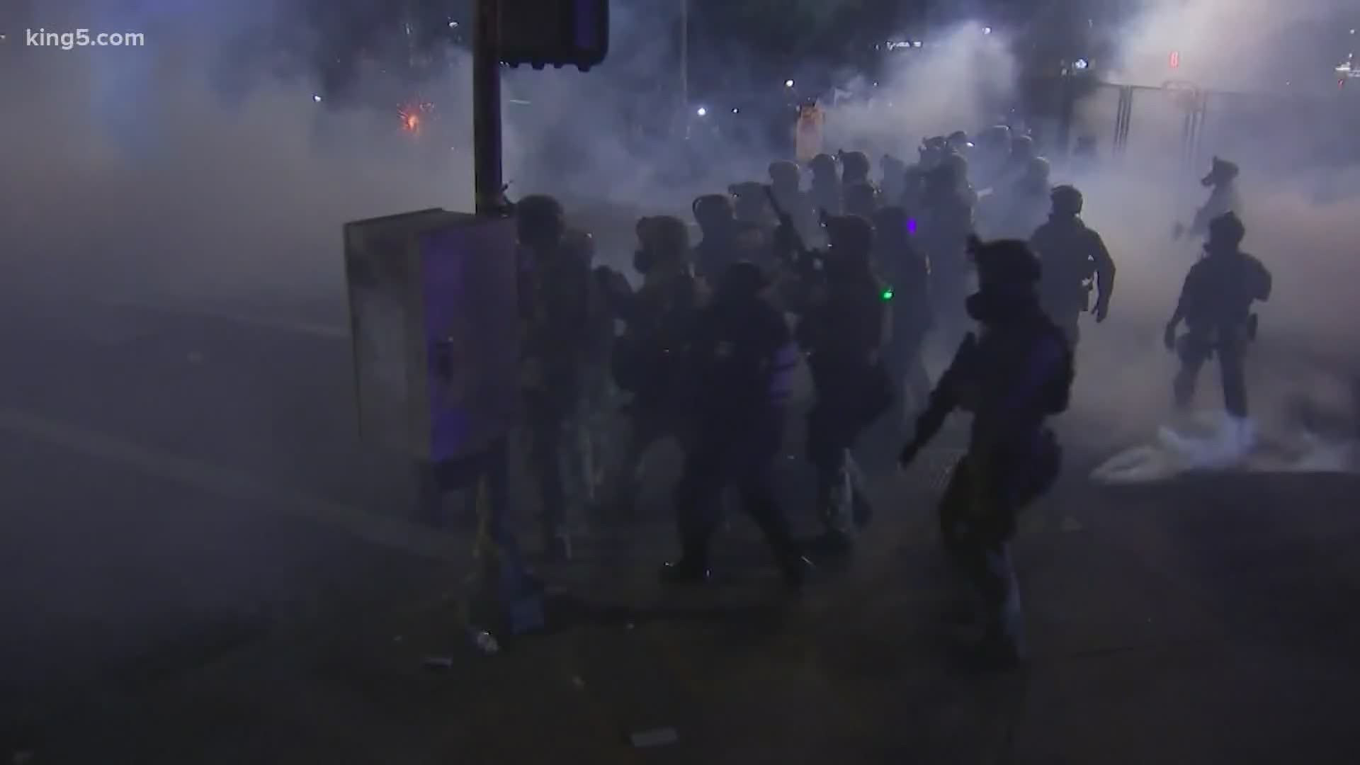 The federal government filed a temporary restraining order against Seattle's ban on police use of tear gas and other crowd control measures.