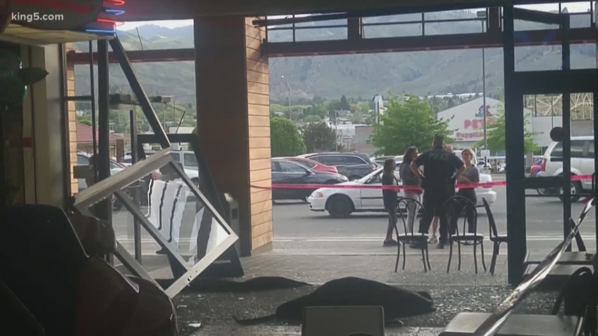 An alleged drunk driver crashed through the front of the Wenatchee Valley Mall Wednesday evening. The driver then drove down the hallway before turning around. Police pulled the vehicle over as it was coming out of the parking lot.