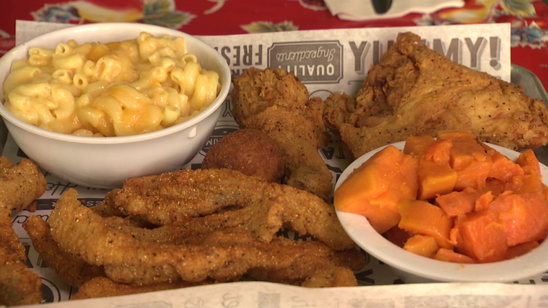The Southern Fried Chicken is the star of the show. #k5evening