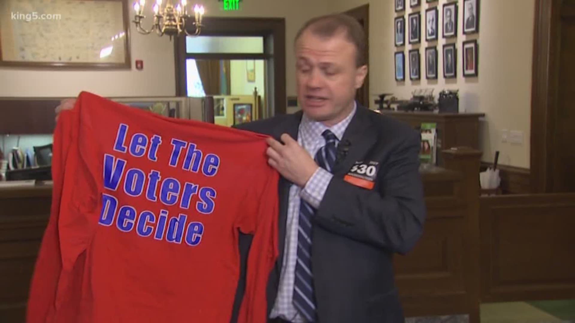 Tim Eyman, a career anti-tax initiative promoter, formally announced his entry into Washington’s 2020 governor’s race.