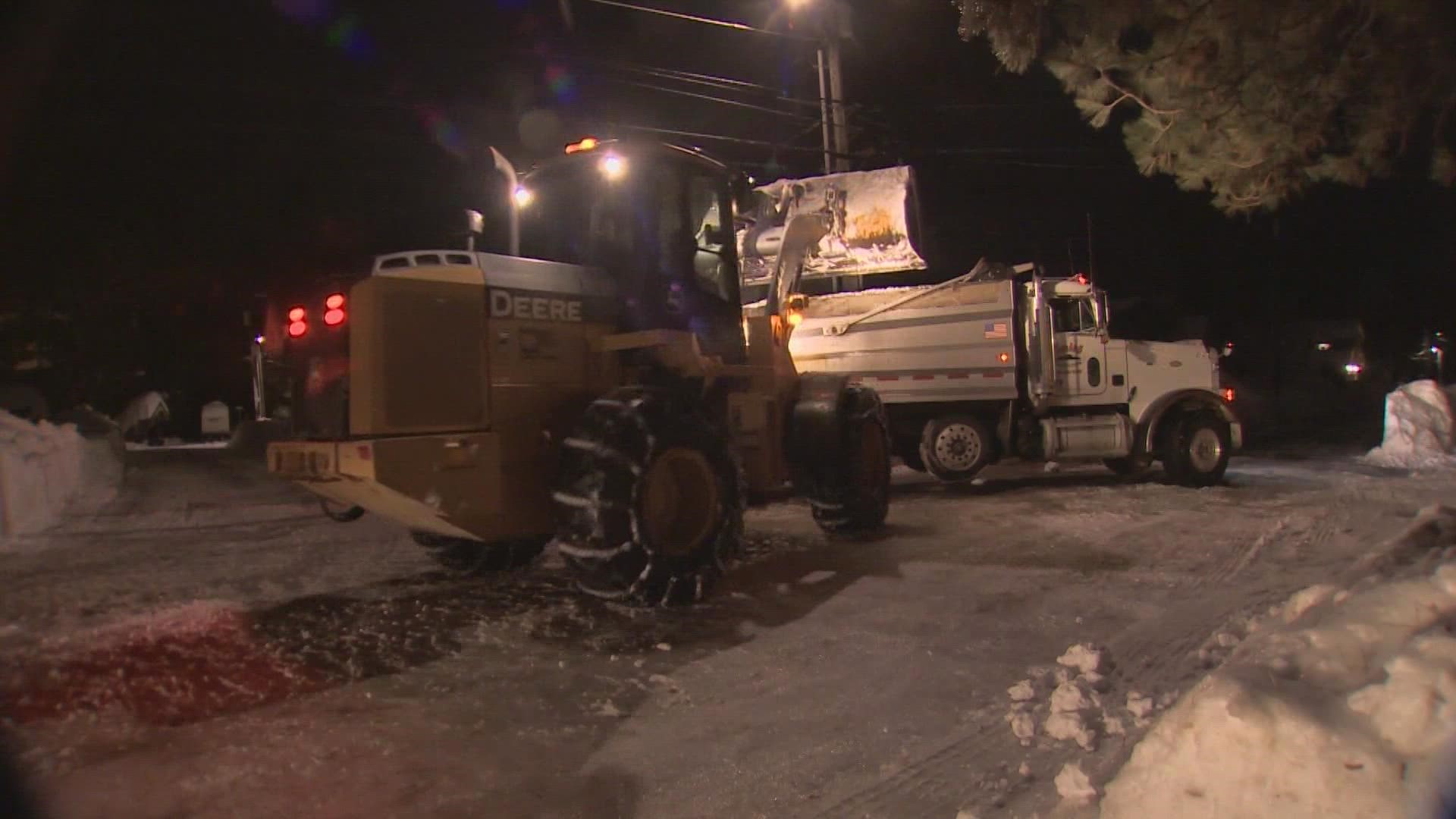 Crews have worked around the clock to help Leavenworth dig out of 4 feet of snow that fell in 48 hours.