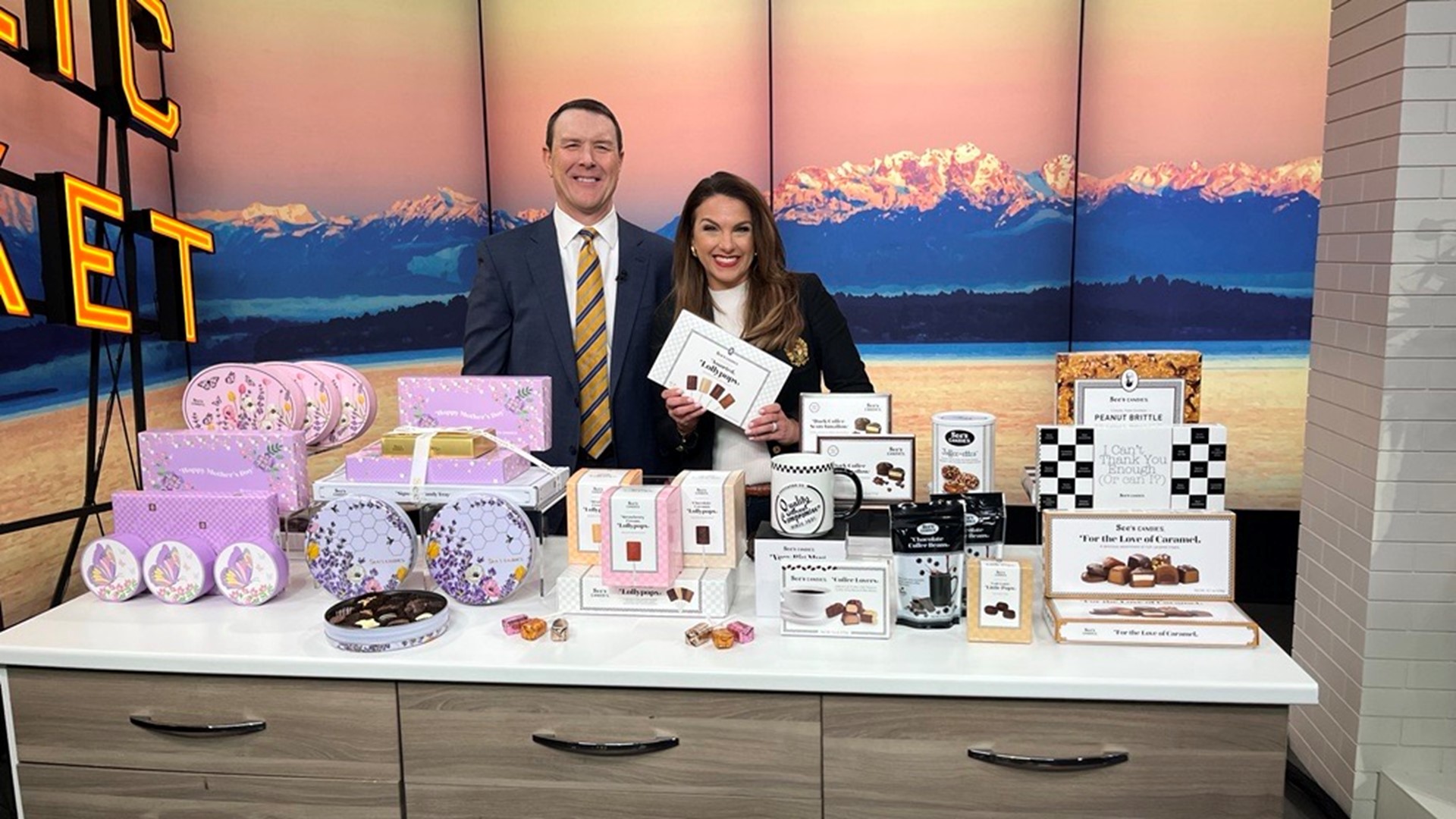 See's President and CEO Pat Egan chats with Amity about the nostalgic sweet treats. Their grand opening at University Place will be on April 20th. #newdaynw